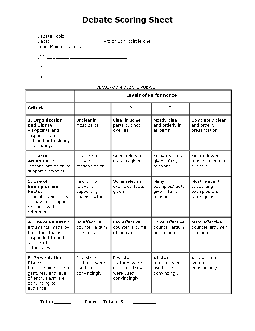 debate score sheet voorbeeld afbeelding 