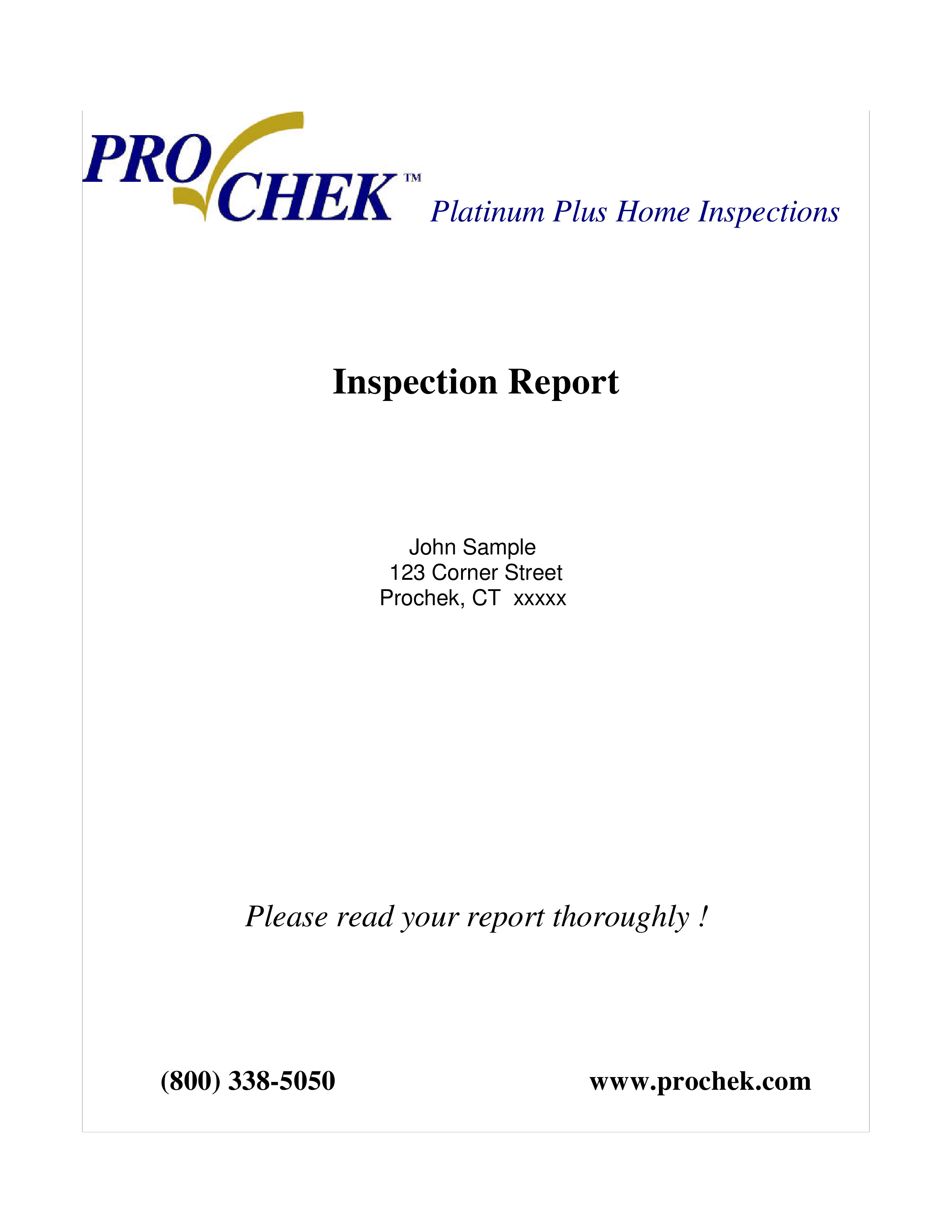 home inspection report Hauptschablonenbild