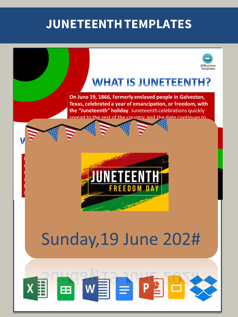 juneteenth template voorbeeld afbeelding 