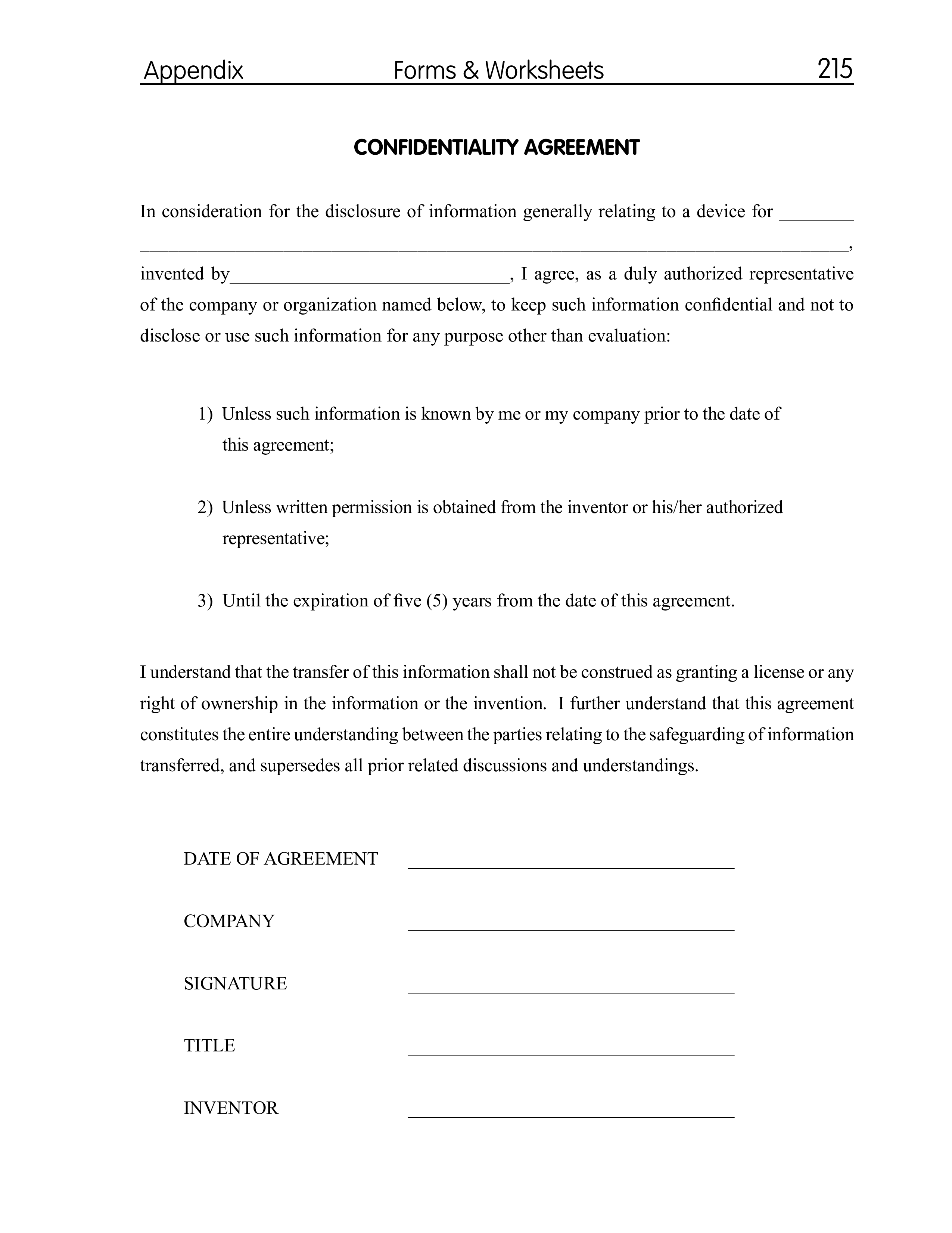 Sample Confidentiality Agreement Gratis