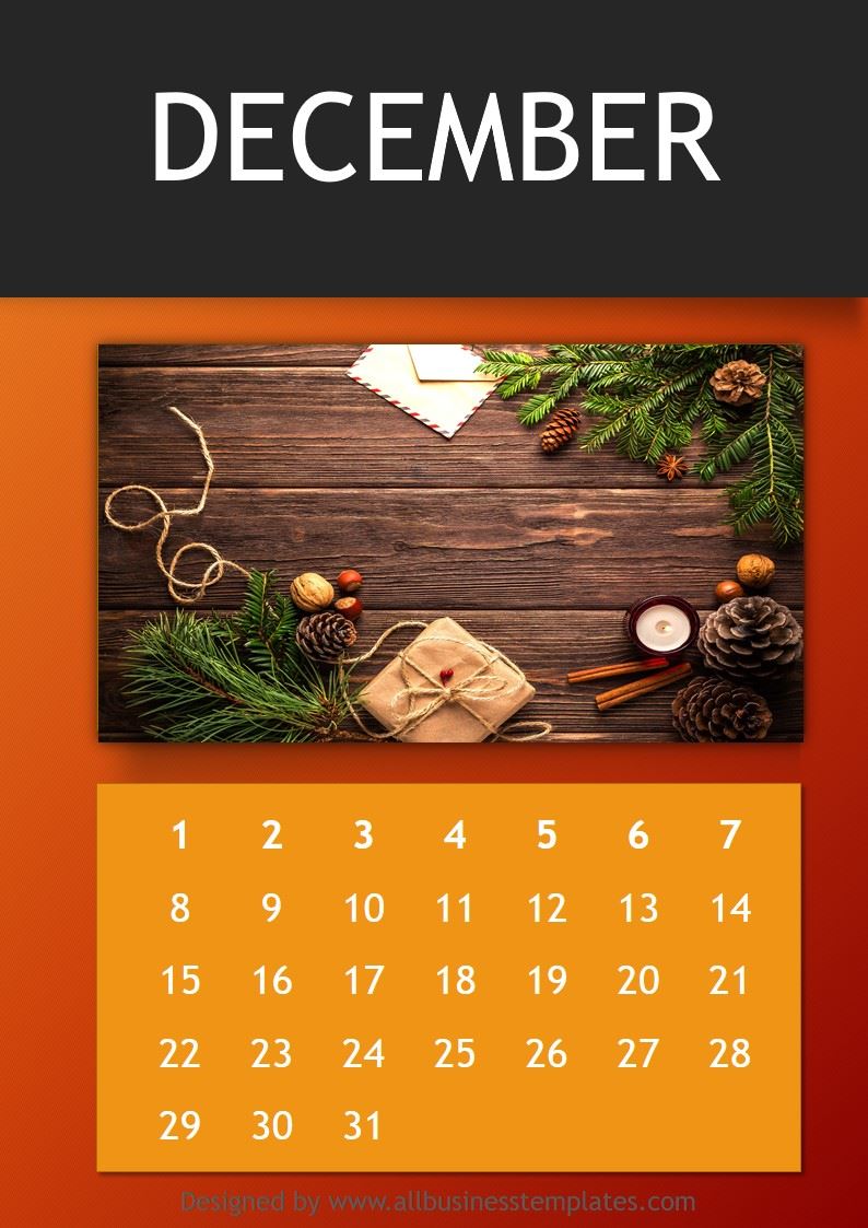 annual photo calendar template Hauptschablonenbild