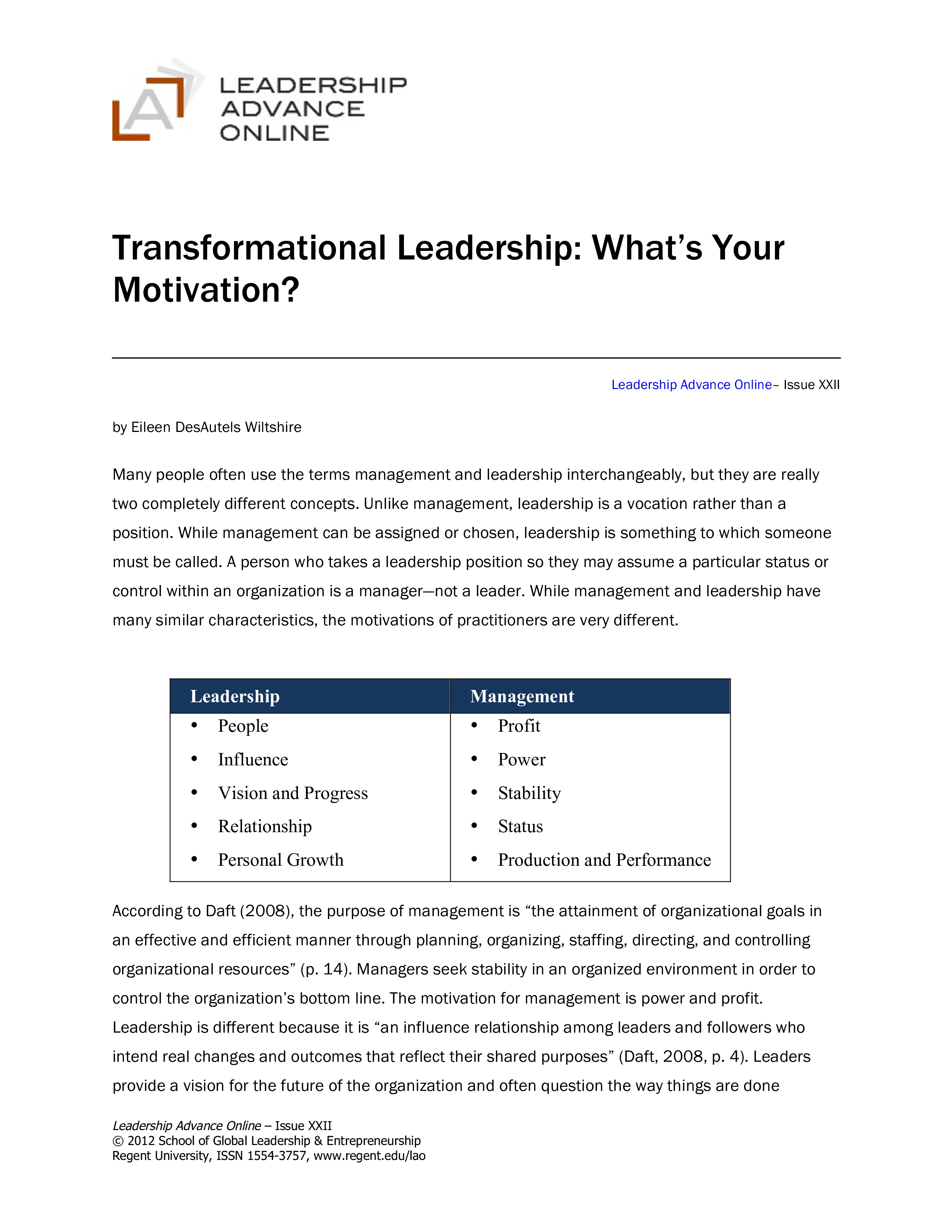 transformational leadership guideline Hauptschablonenbild