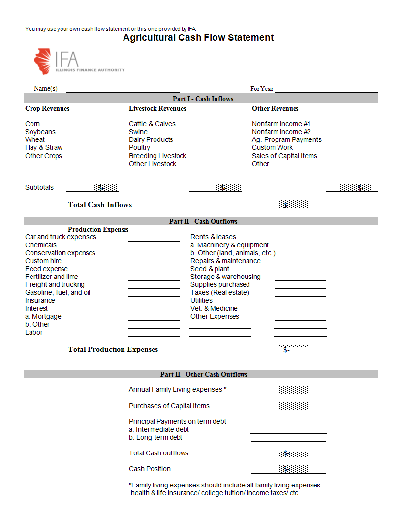 financial cash flow statement excel template modèles