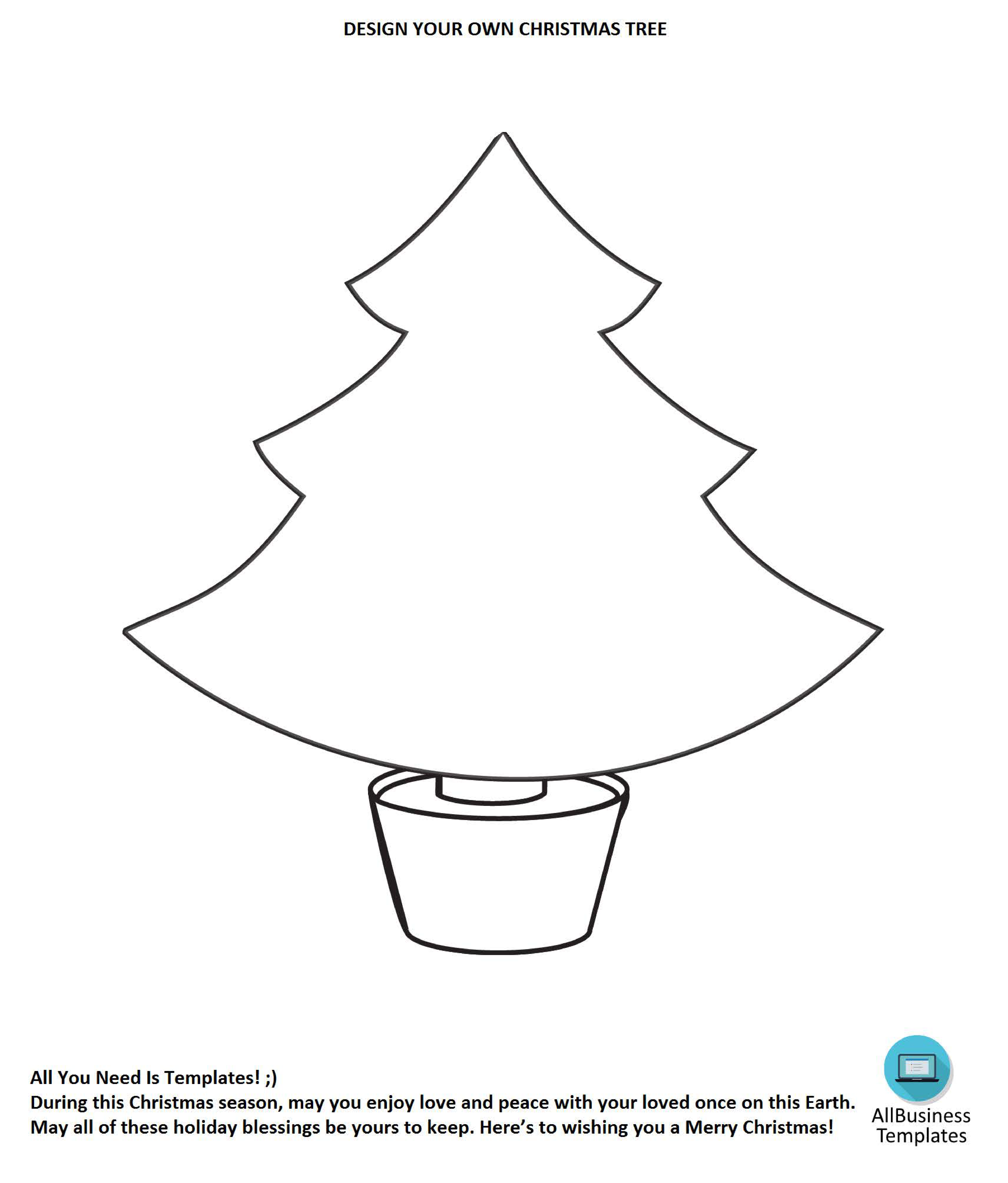 design your own christmas tree template template