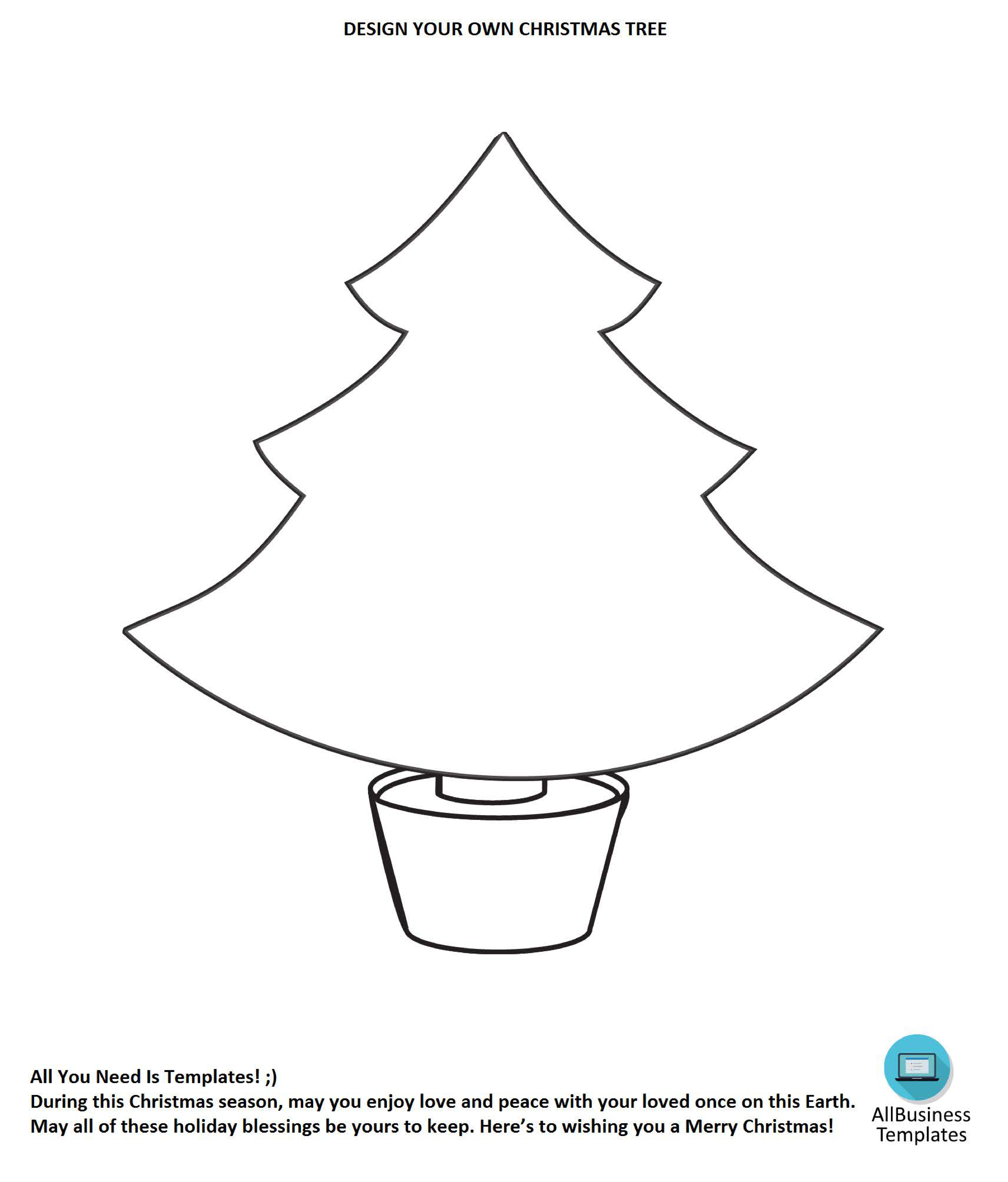 design your own christmas tree template Hauptschablonenbild