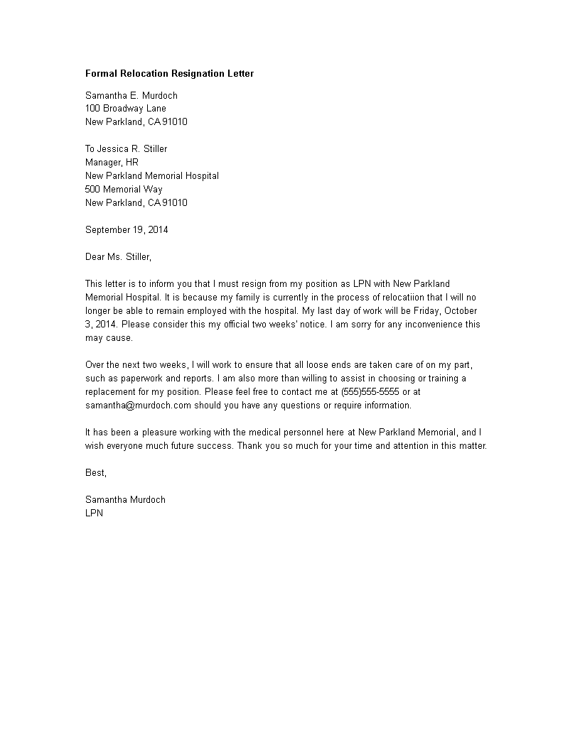 formal relocation resignation letter plantilla imagen principal