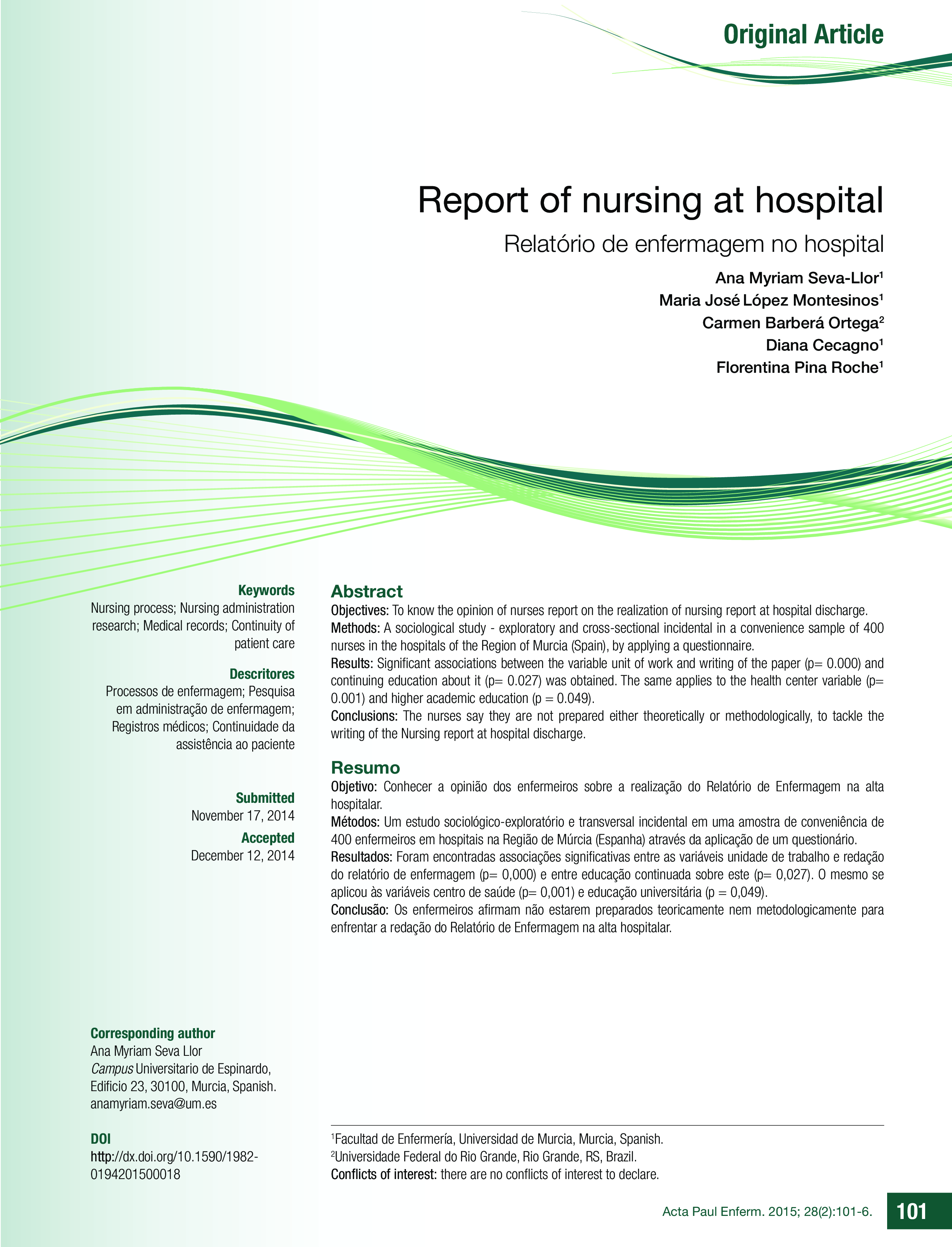 nursing audit modèles