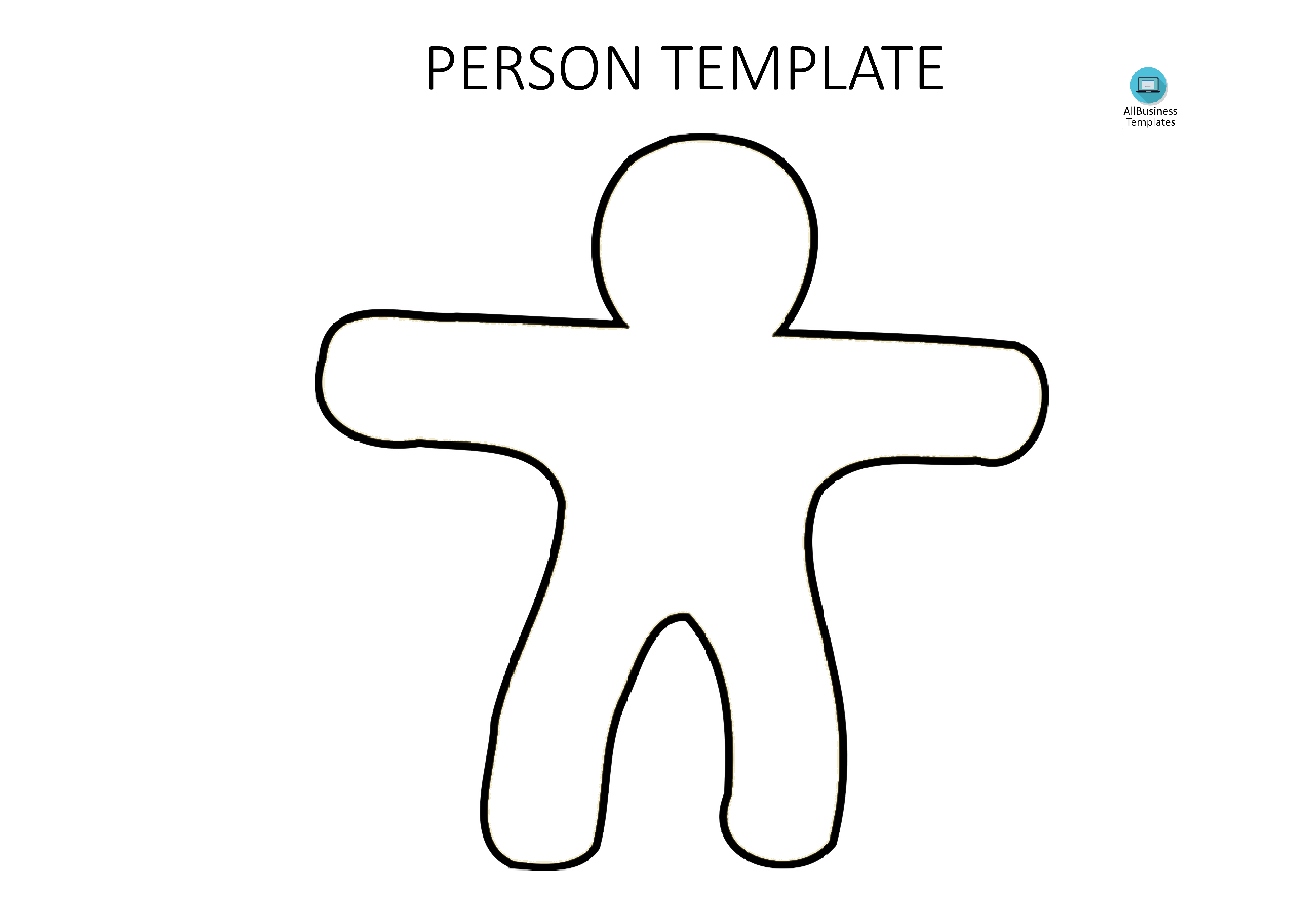 Person Drawing Template (Landscape A3 format) main image