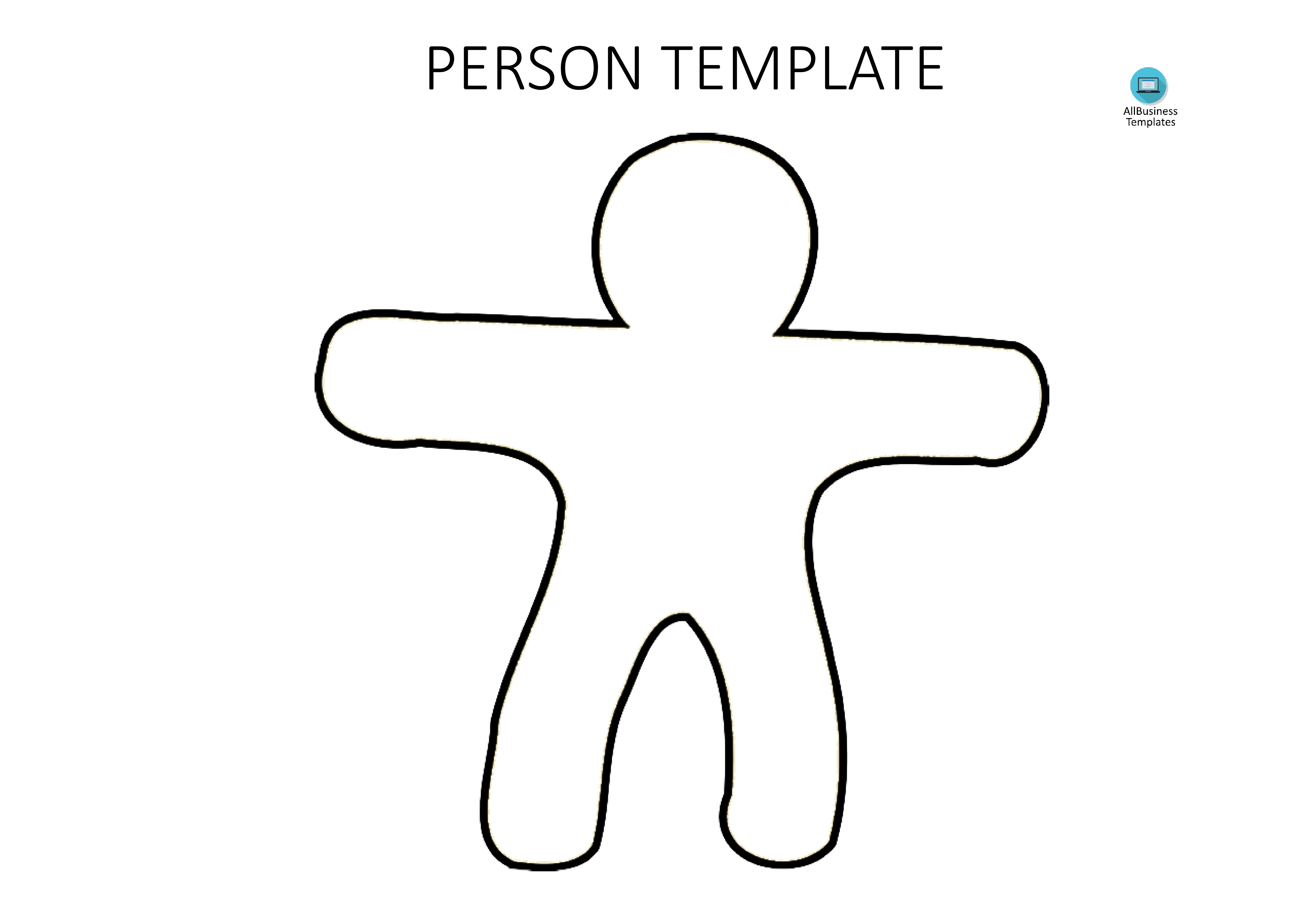 person drawing template (landscape a3 format) voorbeeld afbeelding 