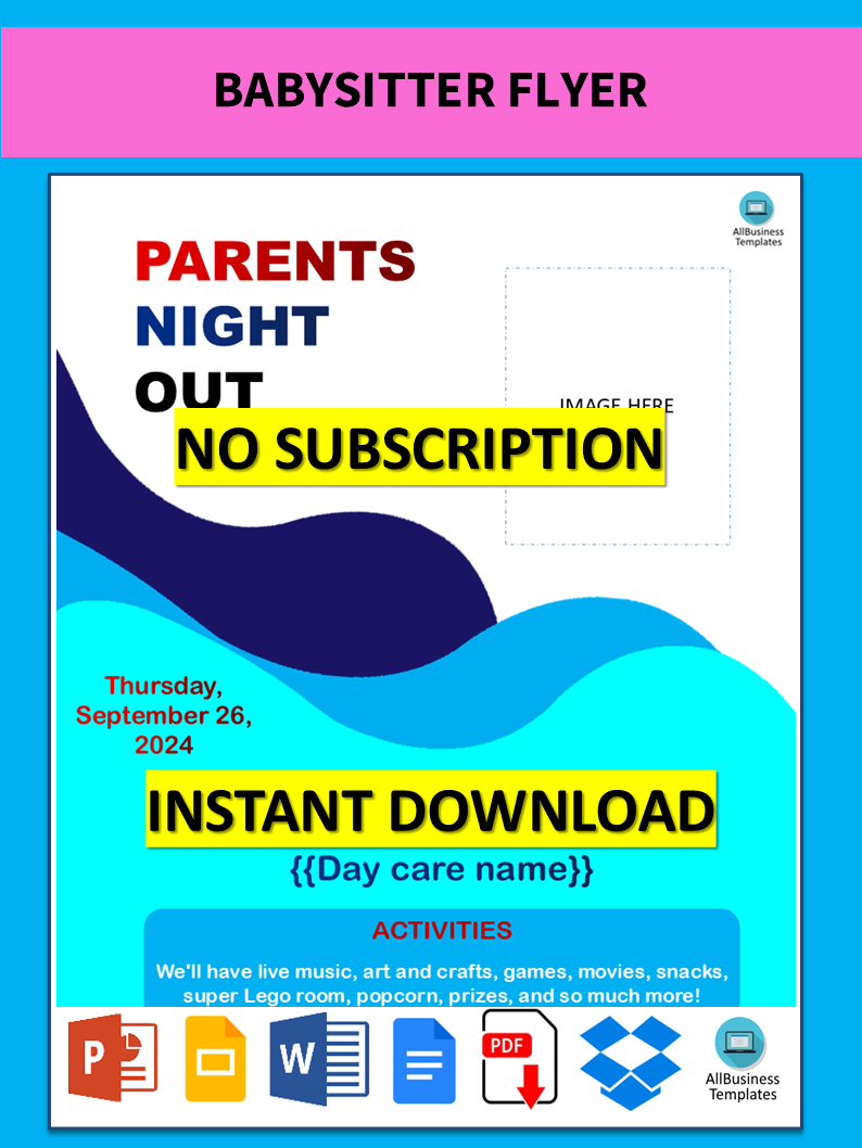 Babysitter Flyer main image
