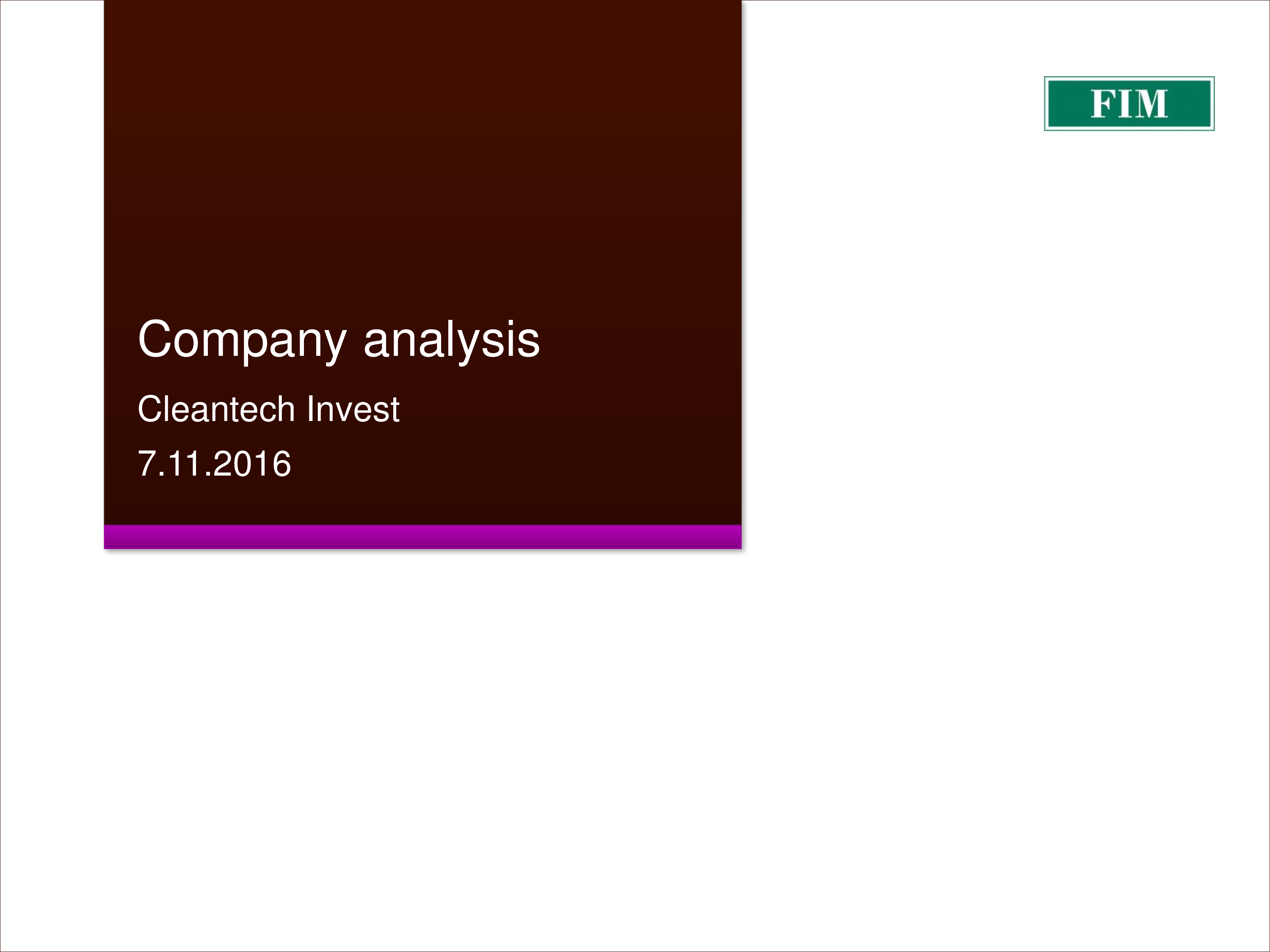 basic company analysis Hauptschablonenbild