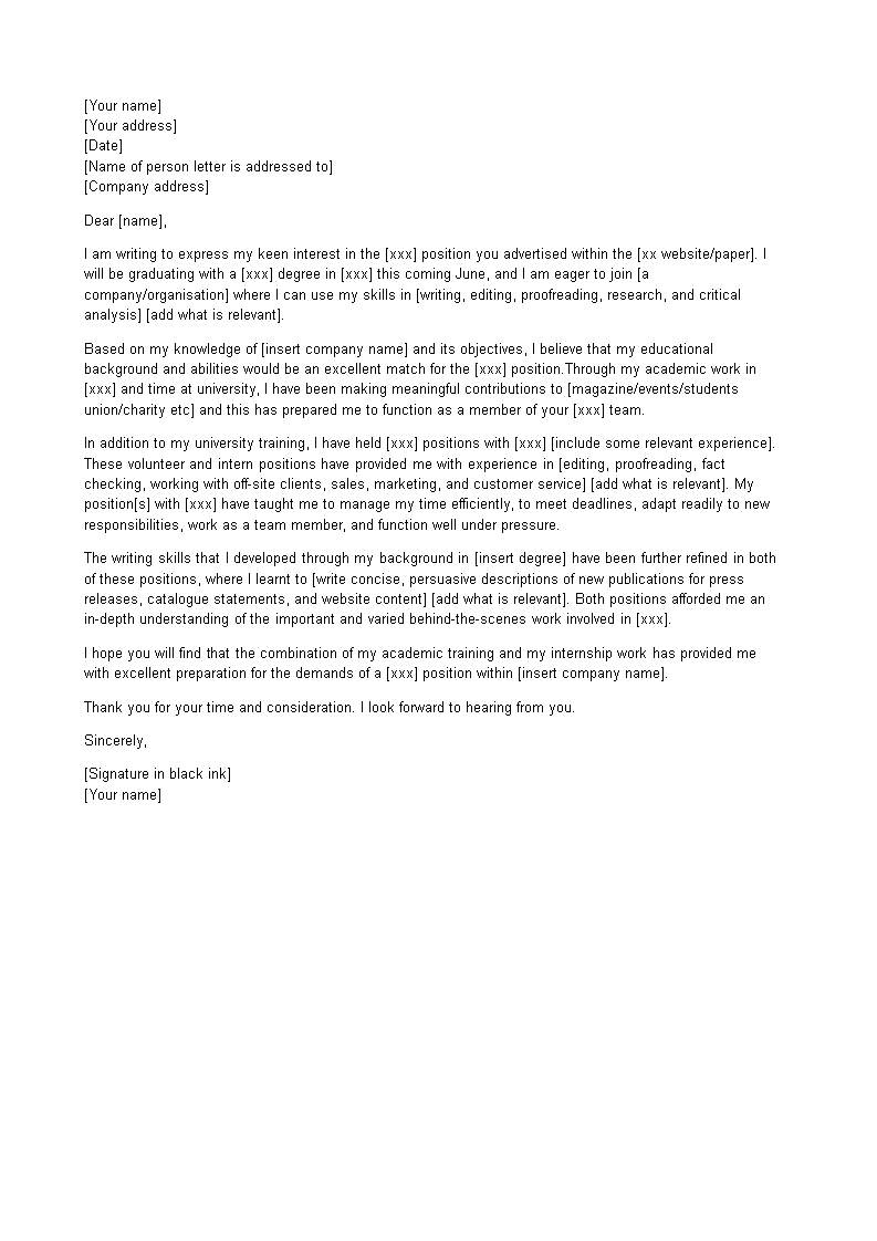 Student Job Application Letter Sample Templates At 