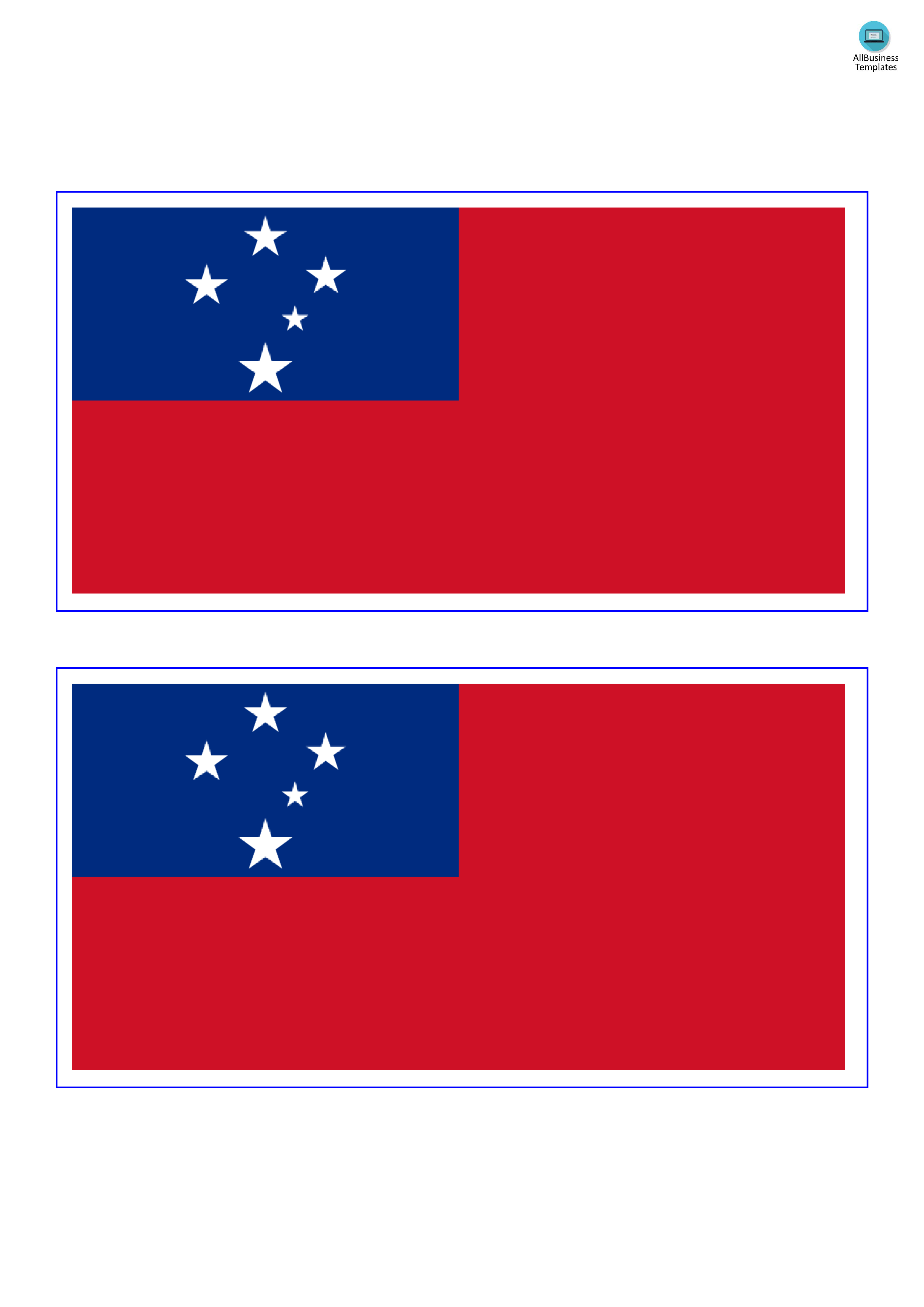 samoa flag Hauptschablonenbild