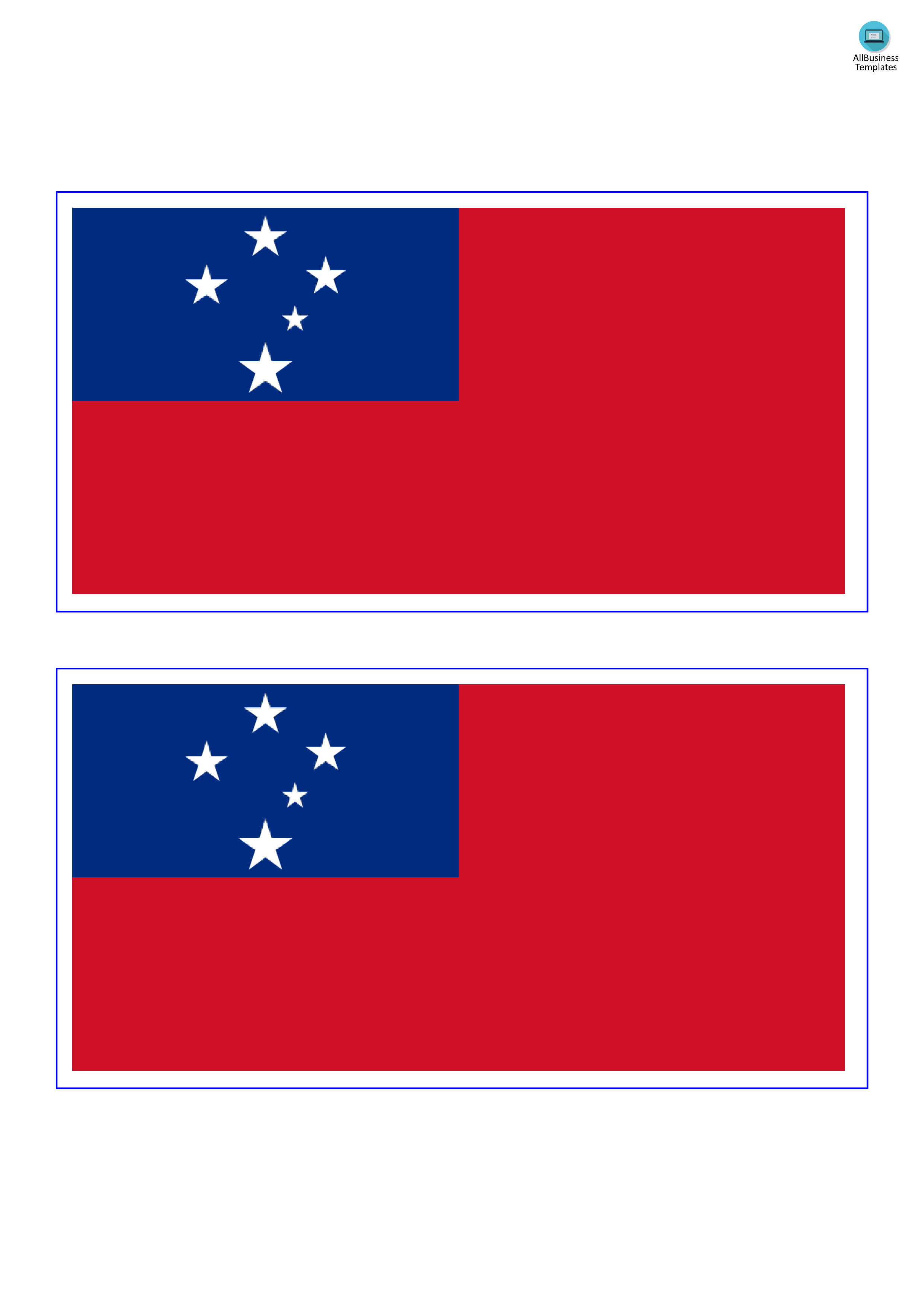 samoa flag template