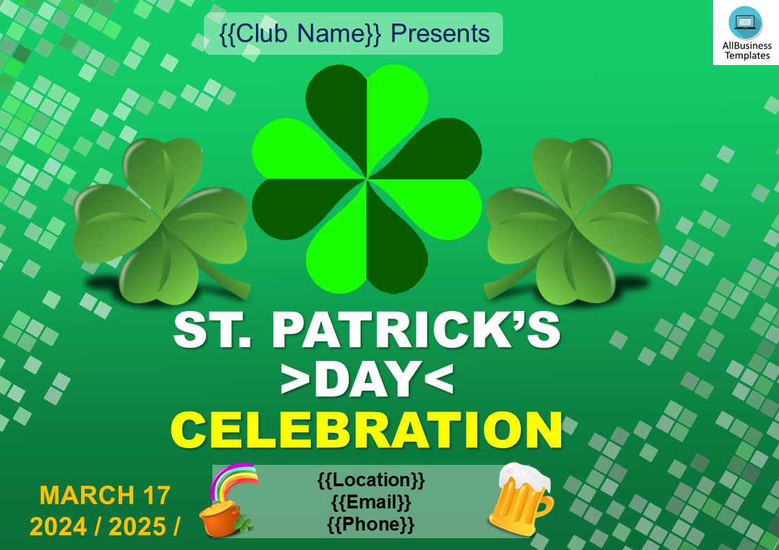 St Patricks Day Flyer main image