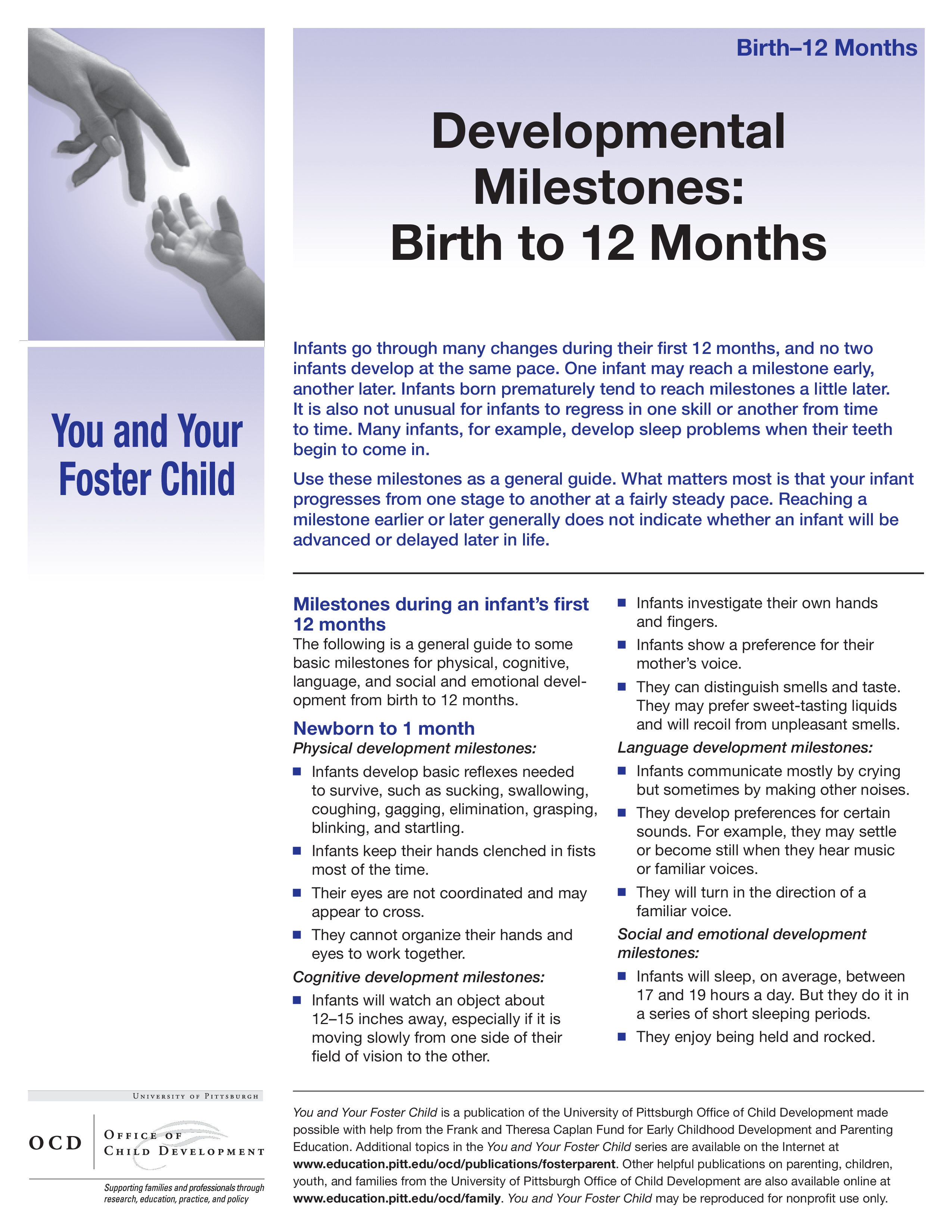 Baby Development Chart By Month