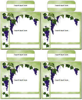 color wine labels template