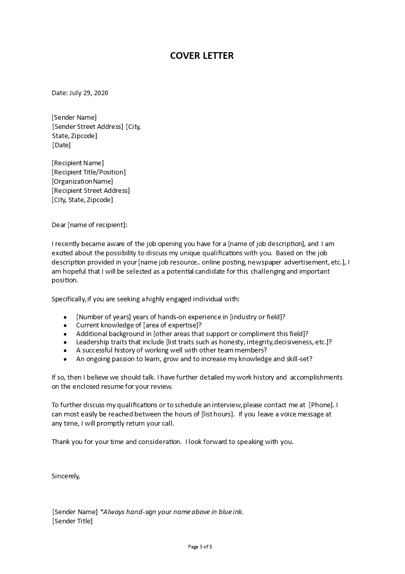 simple application letter for any job vacancy