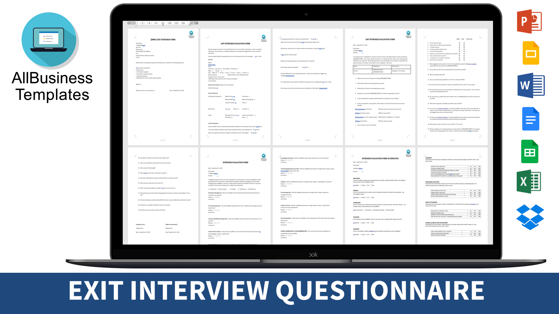 hr exit interview form template