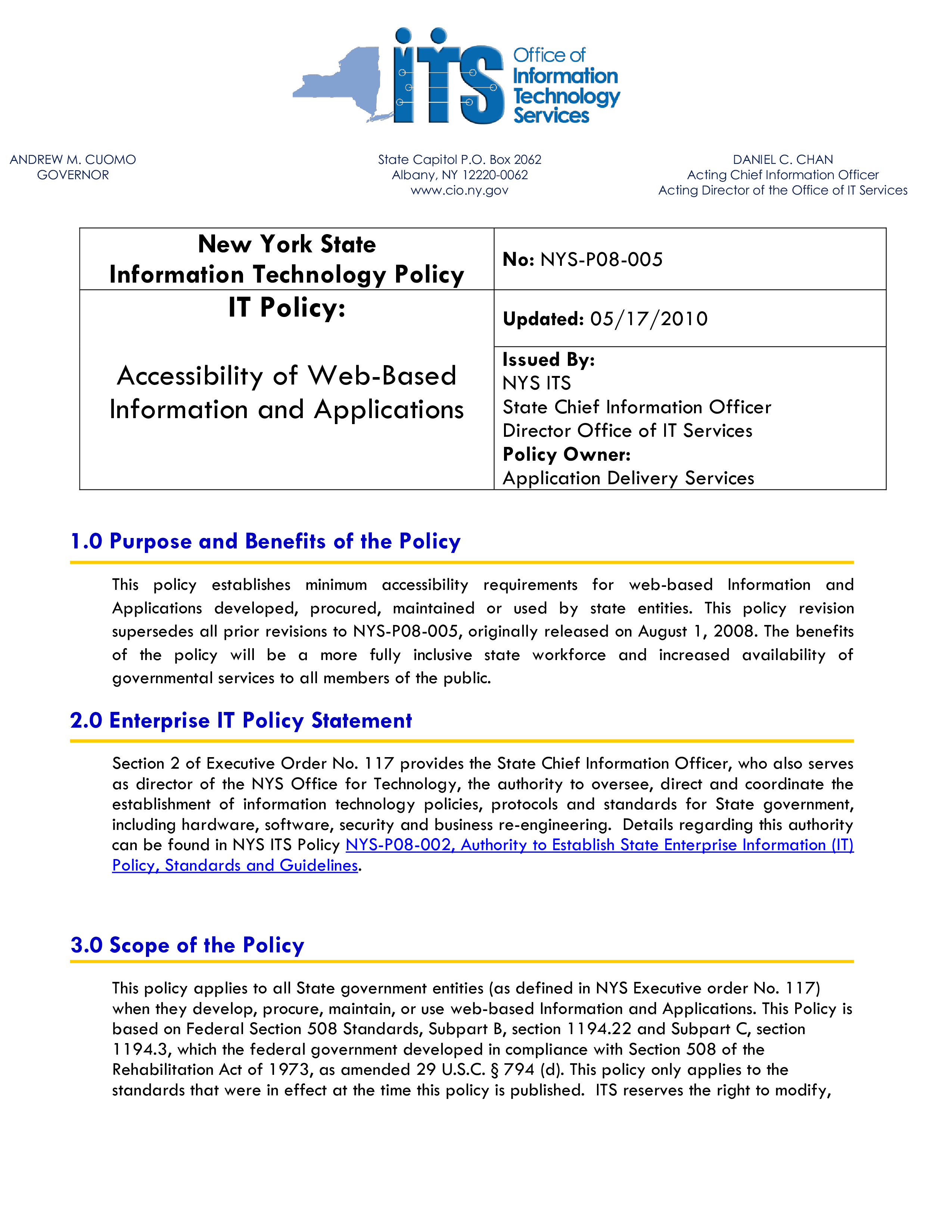 It Policy Memo main image