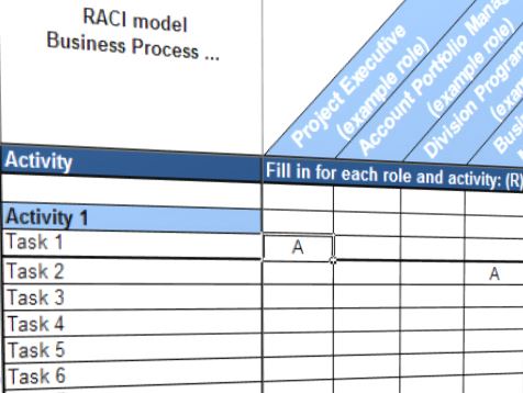 RACI Template with Instructions 模板