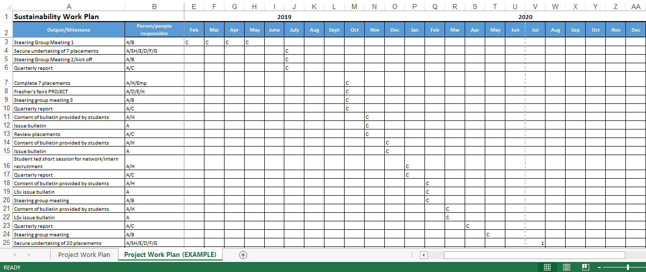 project work plan excel Hauptschablonenbild