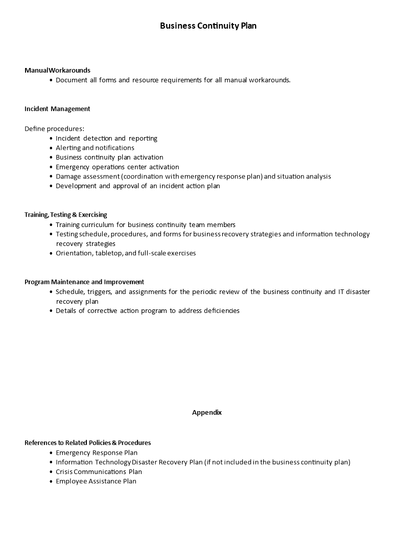 Basic Continuity Business Plan | Templates at allbusinesstemplates.com