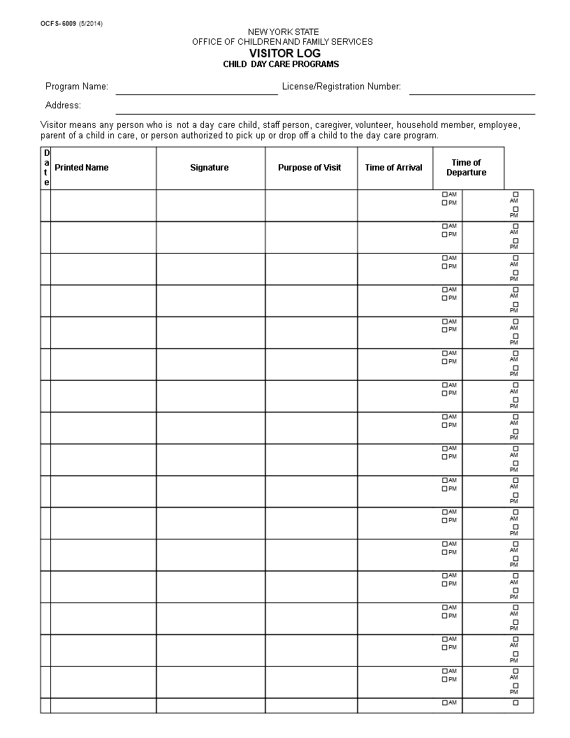 child care visitor sign-in sheet plantilla imagen principal