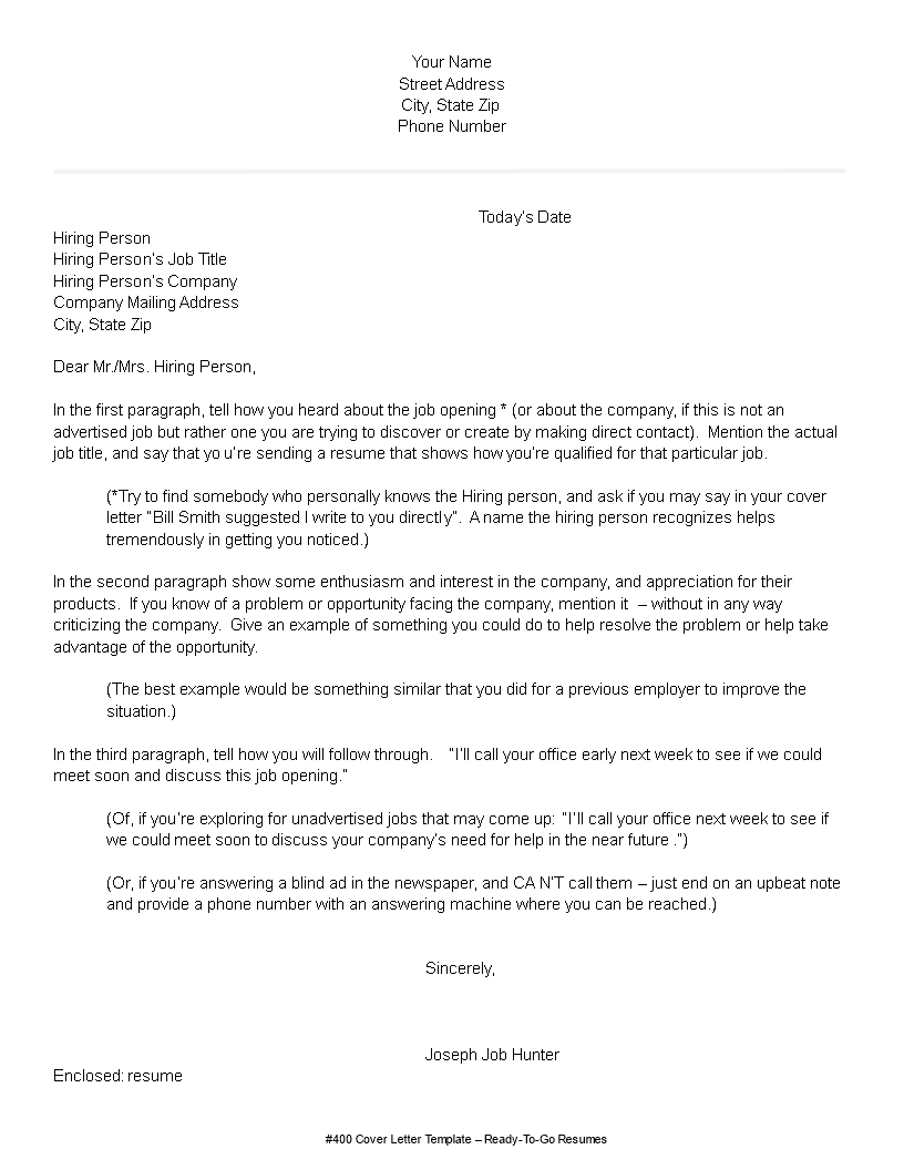 Kostenloses Professional Letter