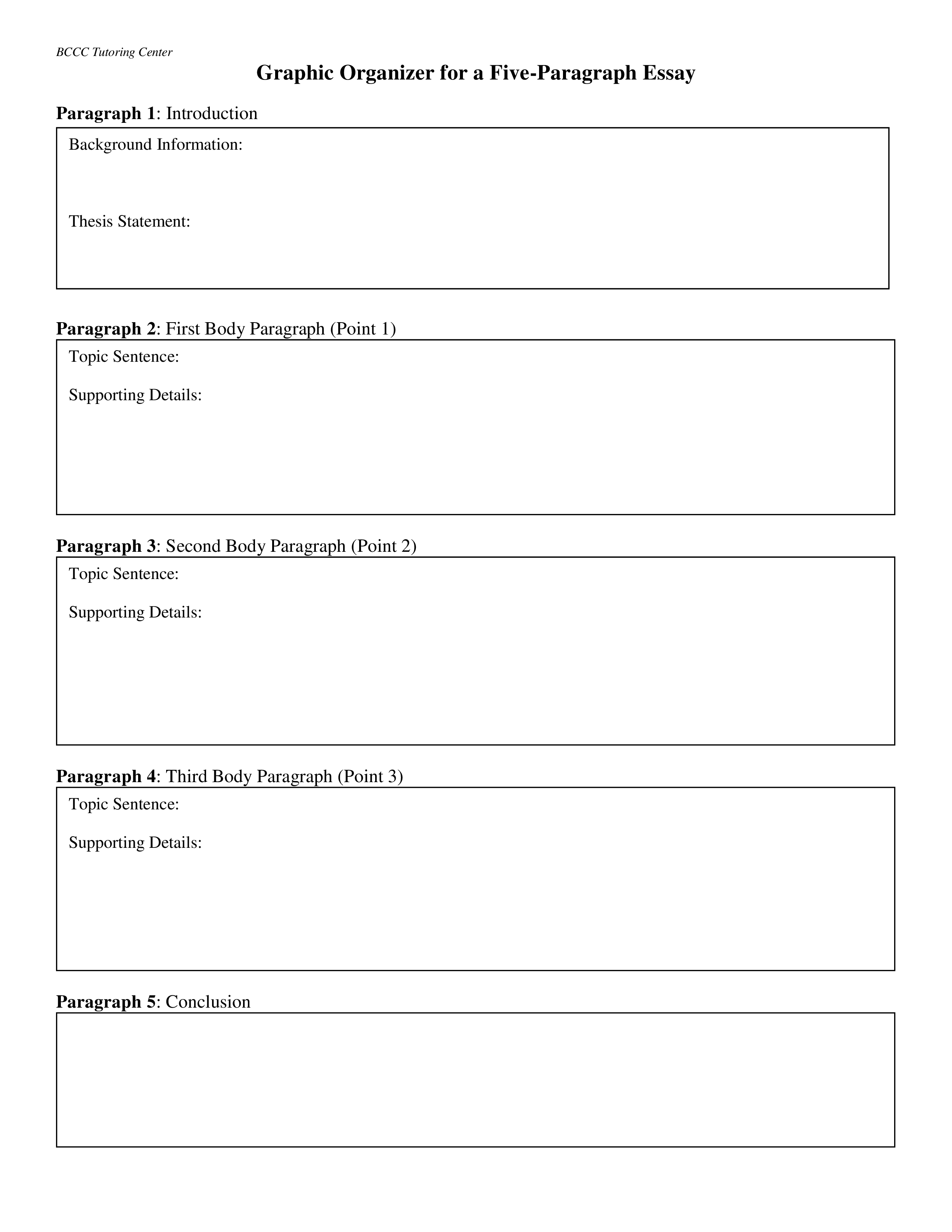 11 minute essay graphic organizer