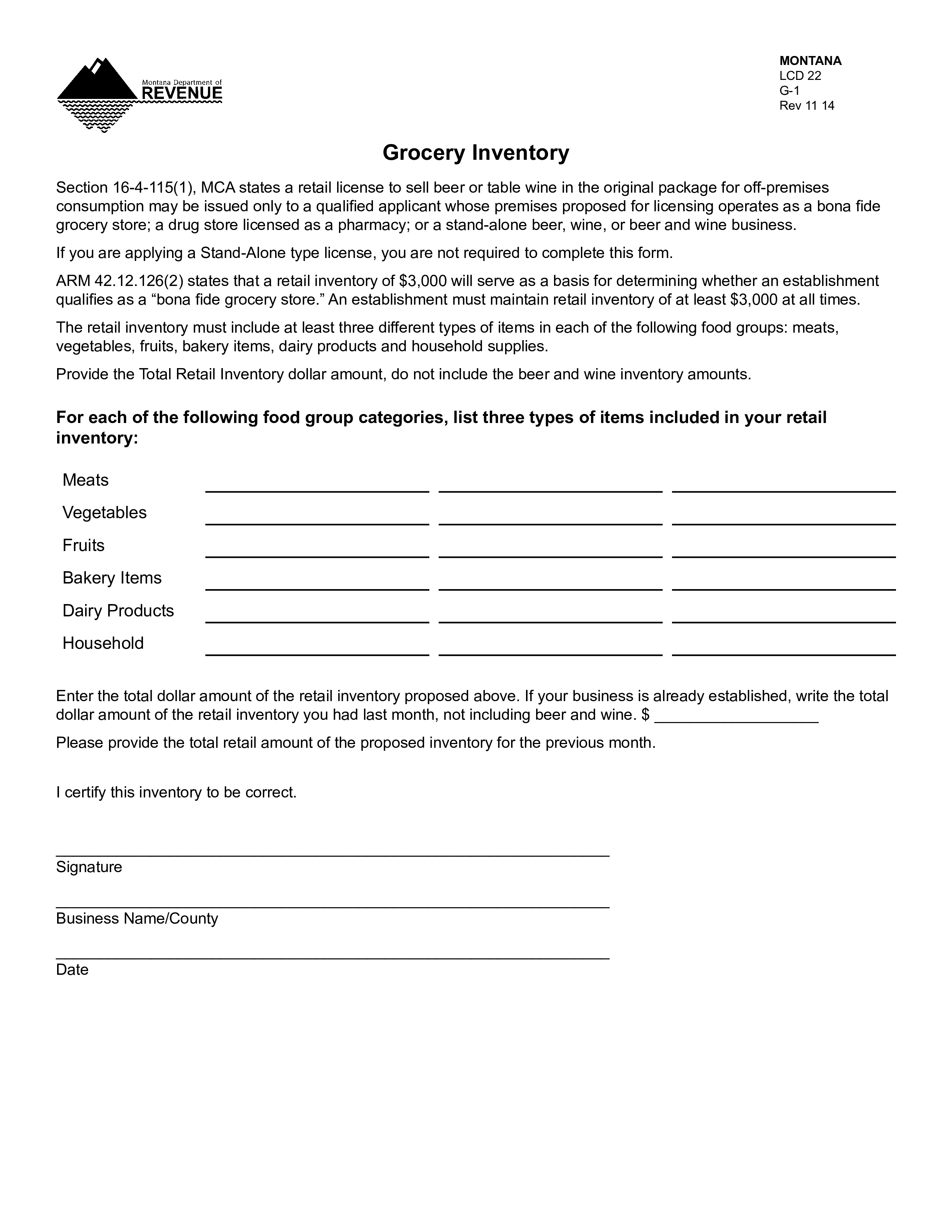 grocery inventory form modèles