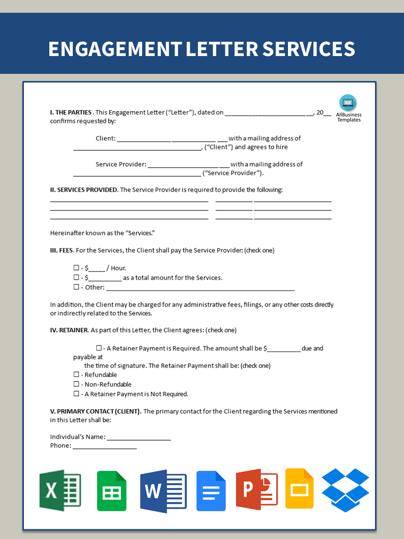 engagement letter template