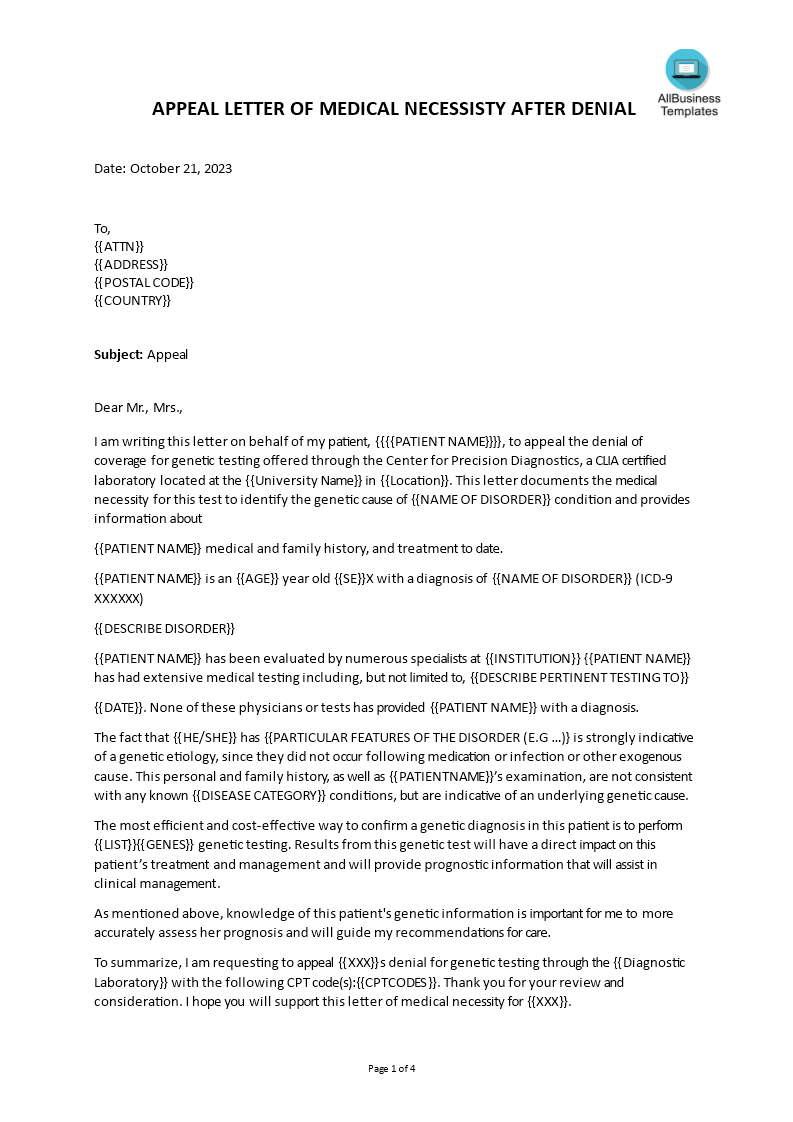 Sample Letter To Appeal A Decision from www.allbusinesstemplates.com