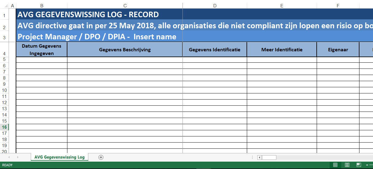 avg gegevenswissing log template
