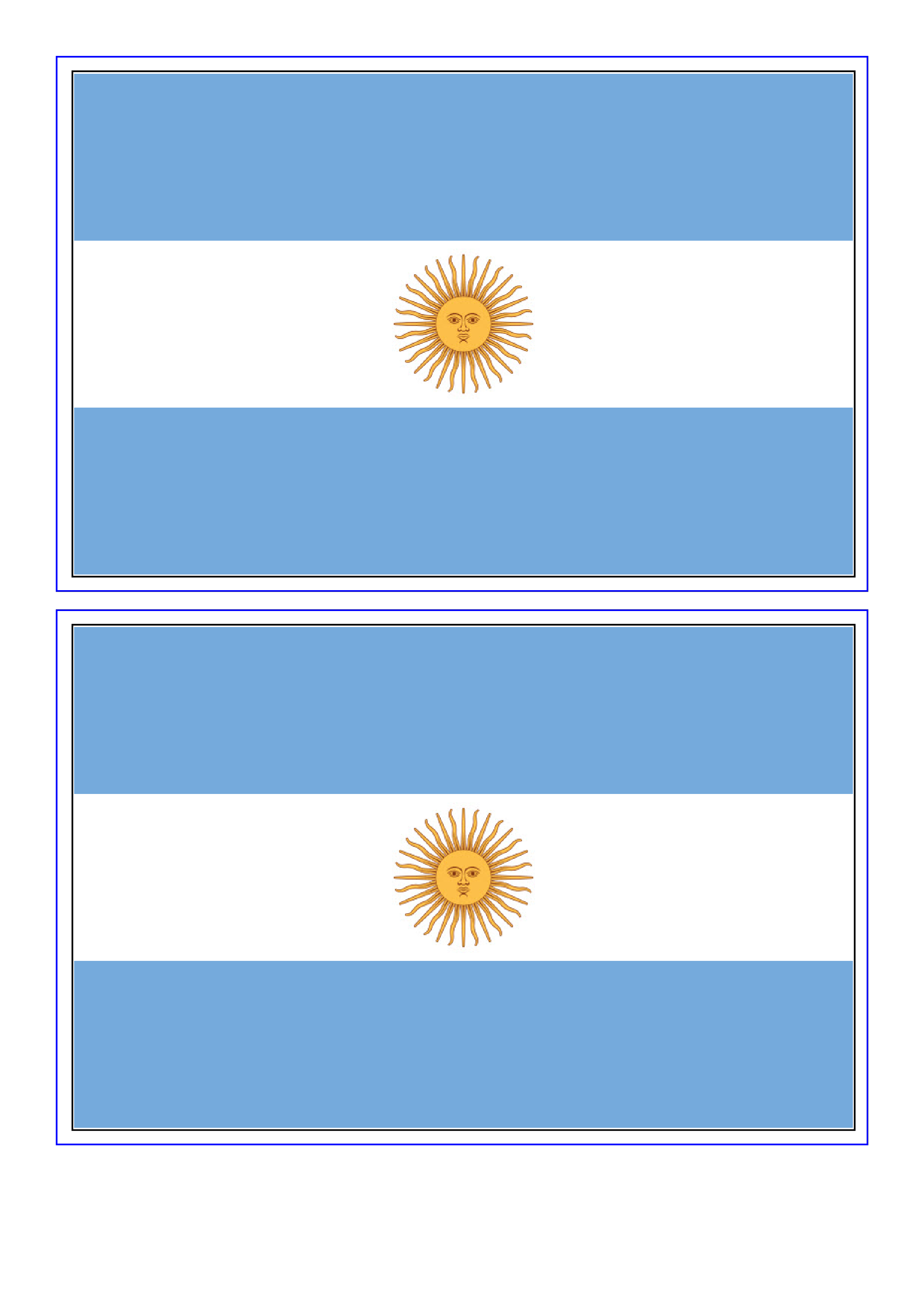 Argentina Flag Printable