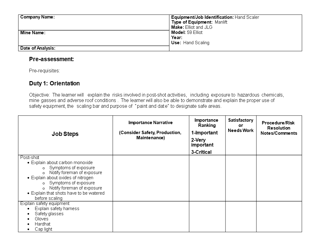 hand scaler analysis template