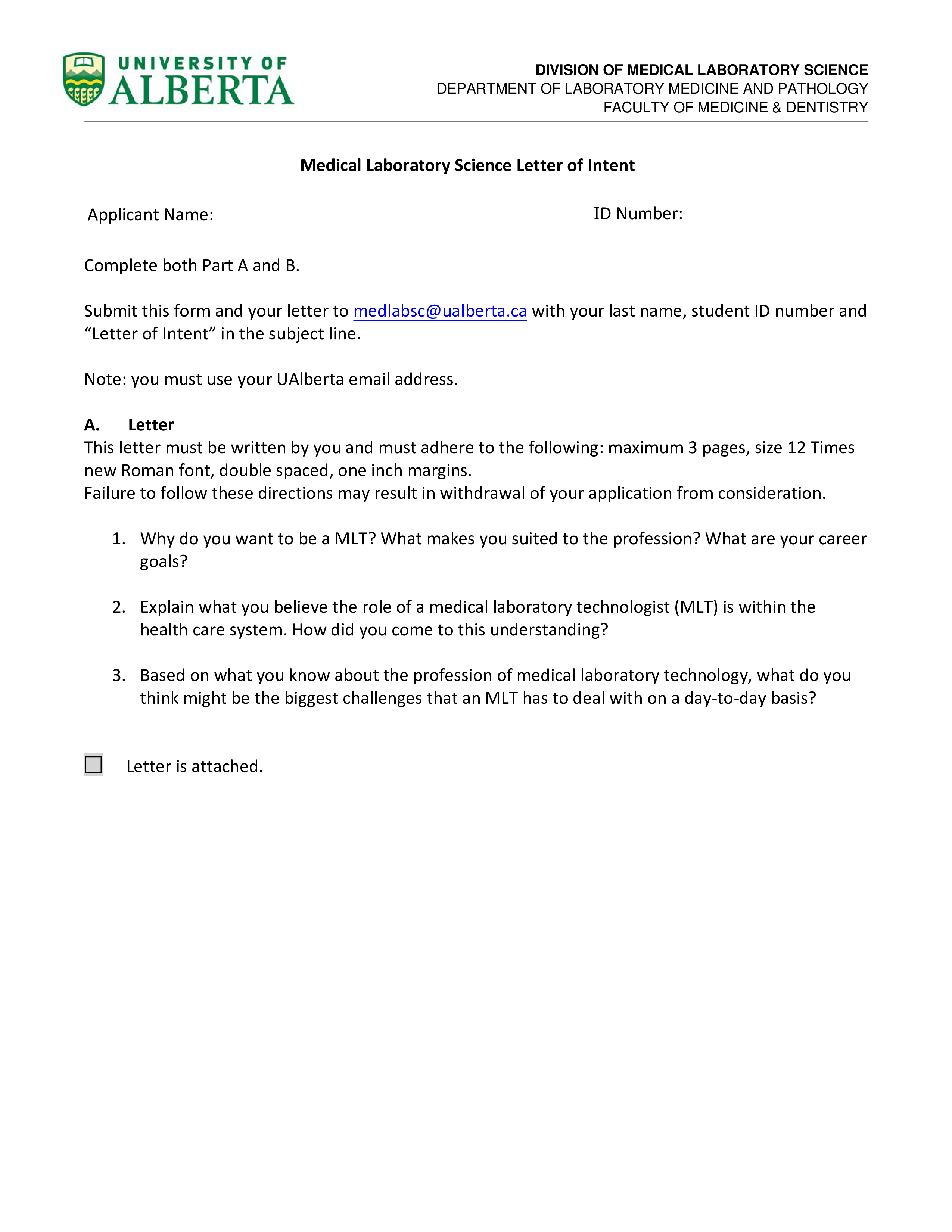 medical letter of intent template