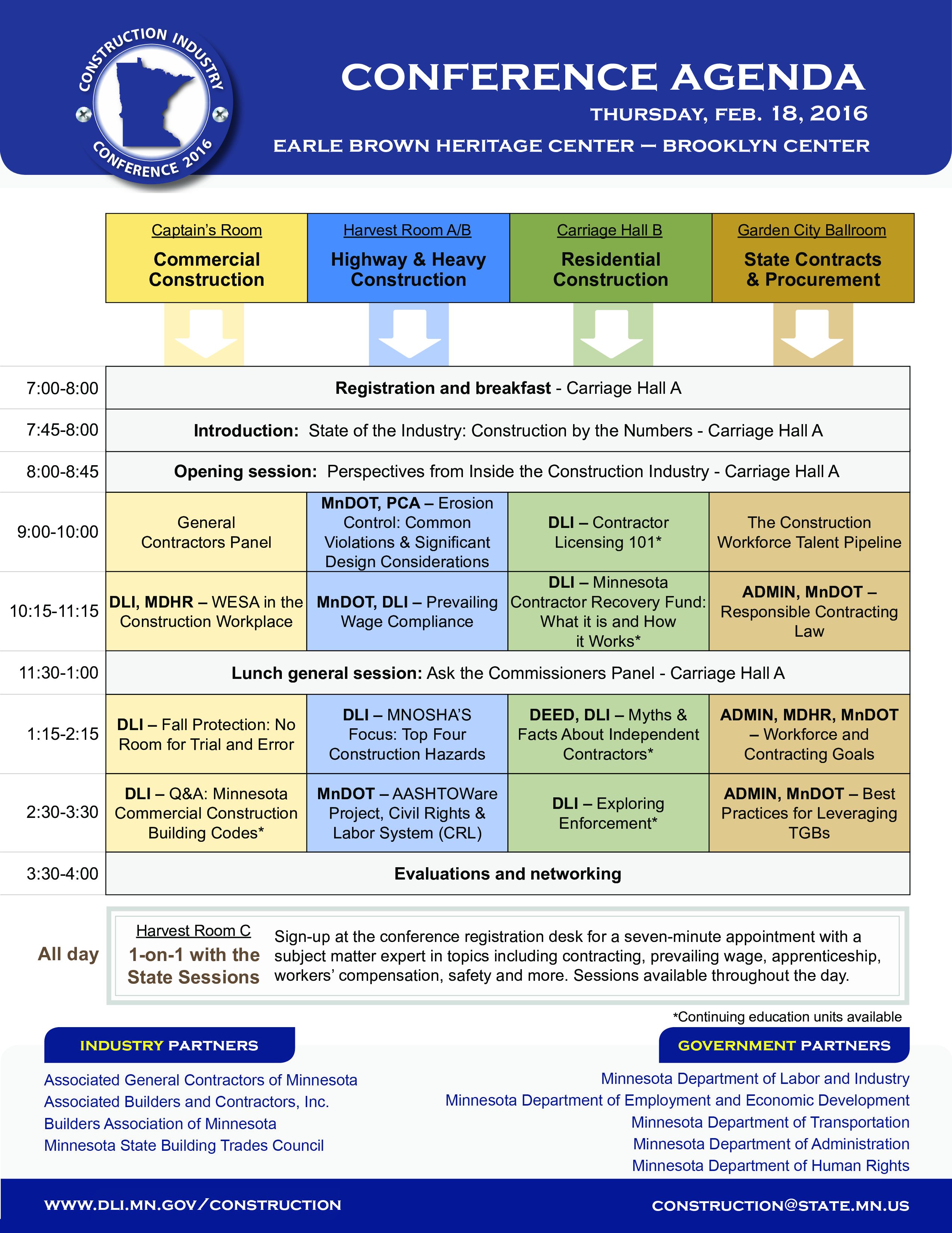 Construction Conference Agenda 模板