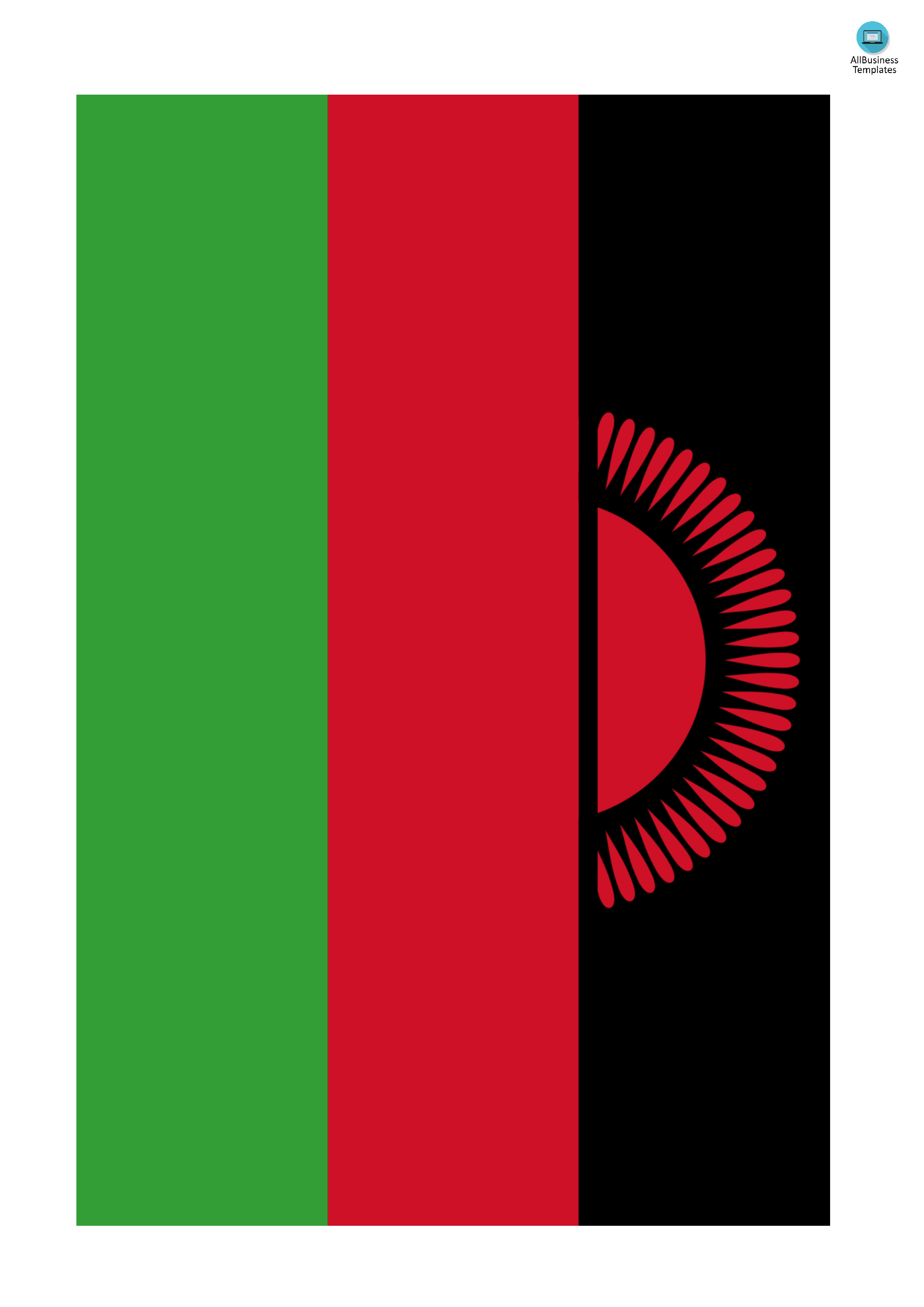 malawi flag Hauptschablonenbild