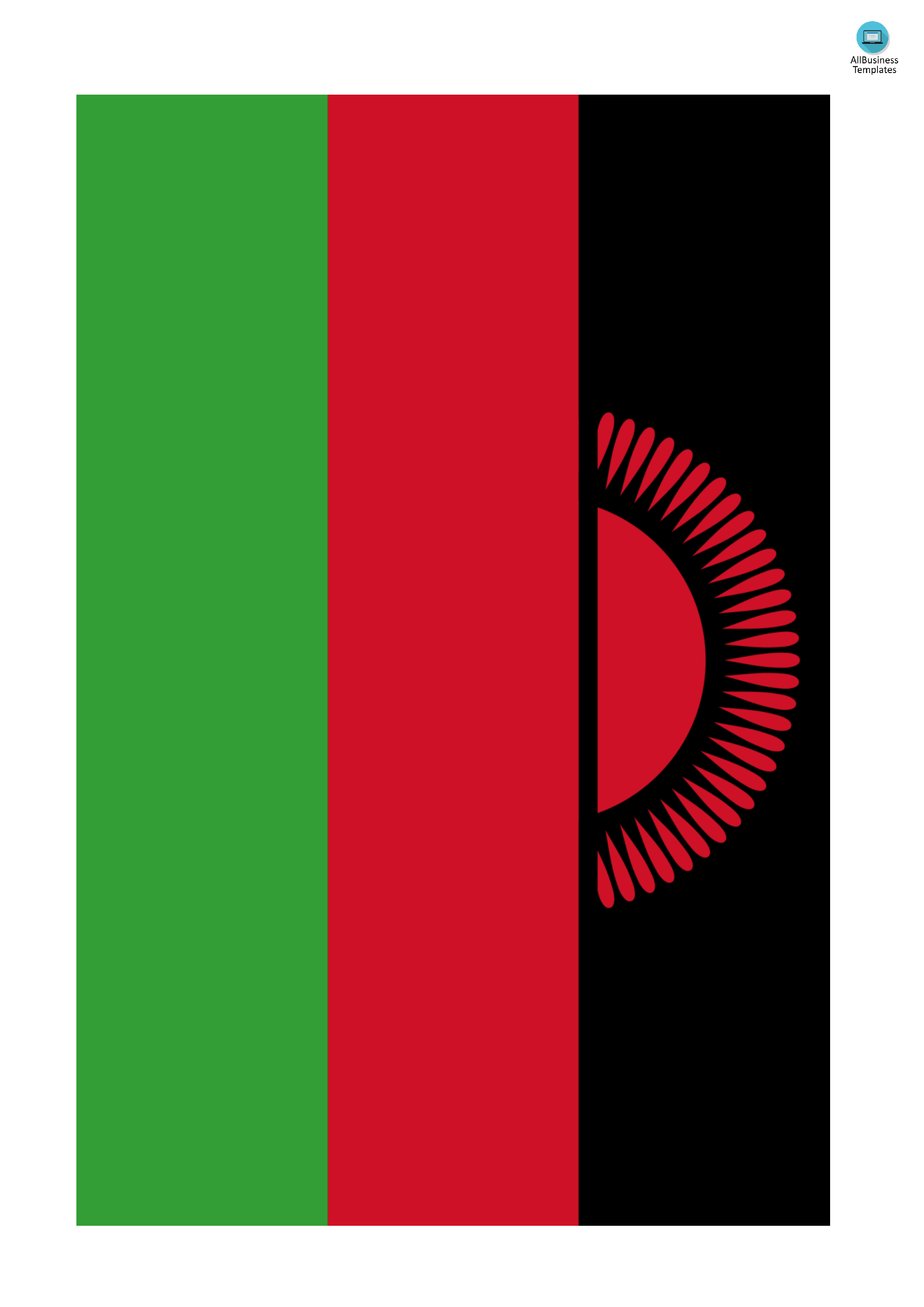 malawi flag voorbeeld afbeelding 