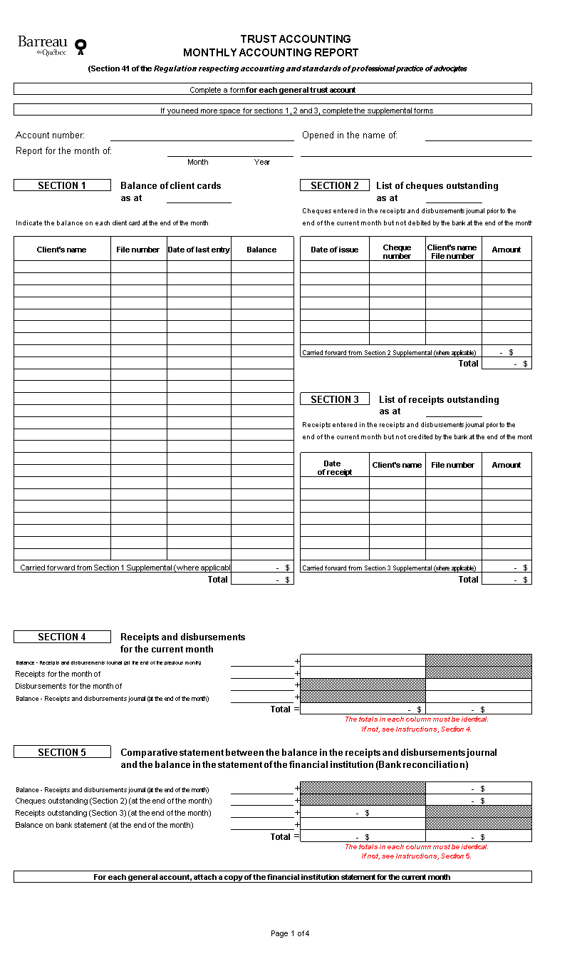 Monthly Accounting Report Excel  Templates at Intended For Month End Report Template
