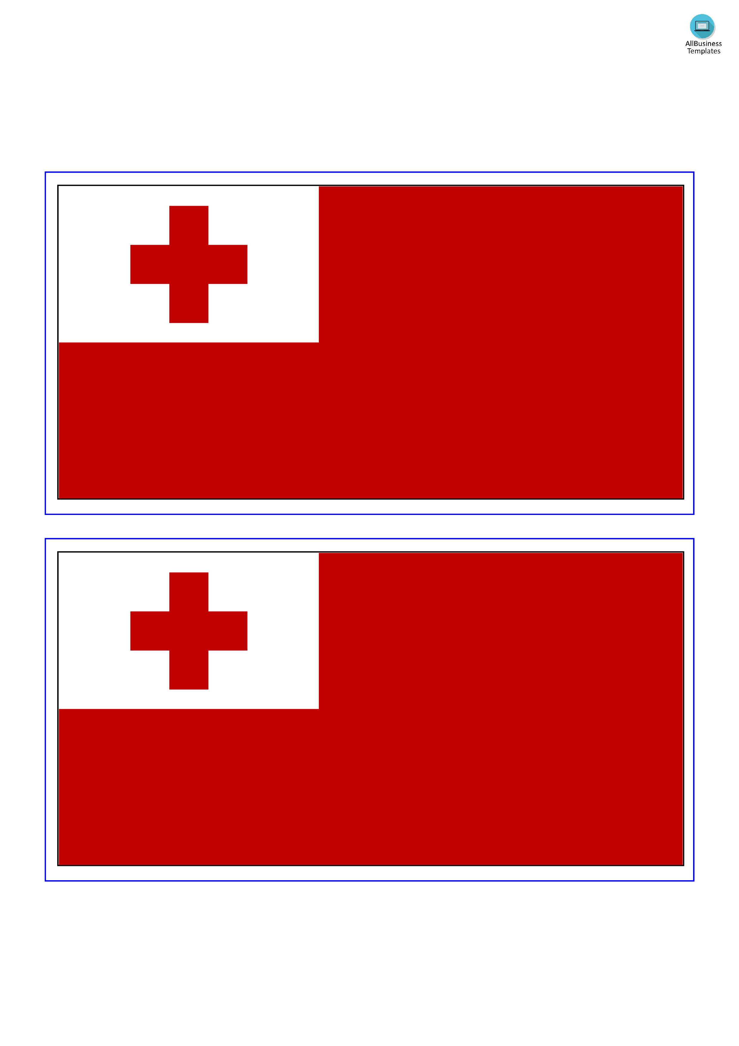tonga flag template