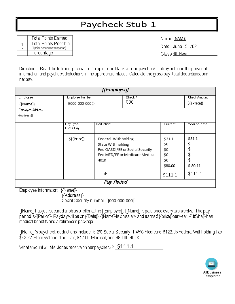 free paycheck stub maker template