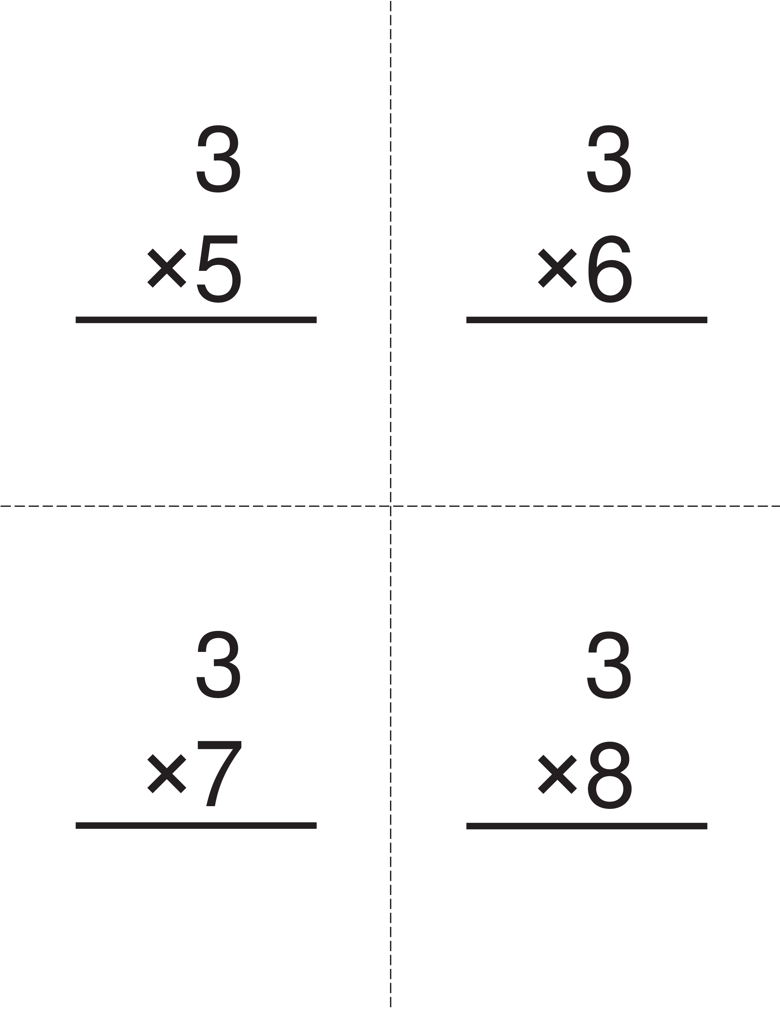 Multiples of 3 | Templates at allbusinesstemplates.com