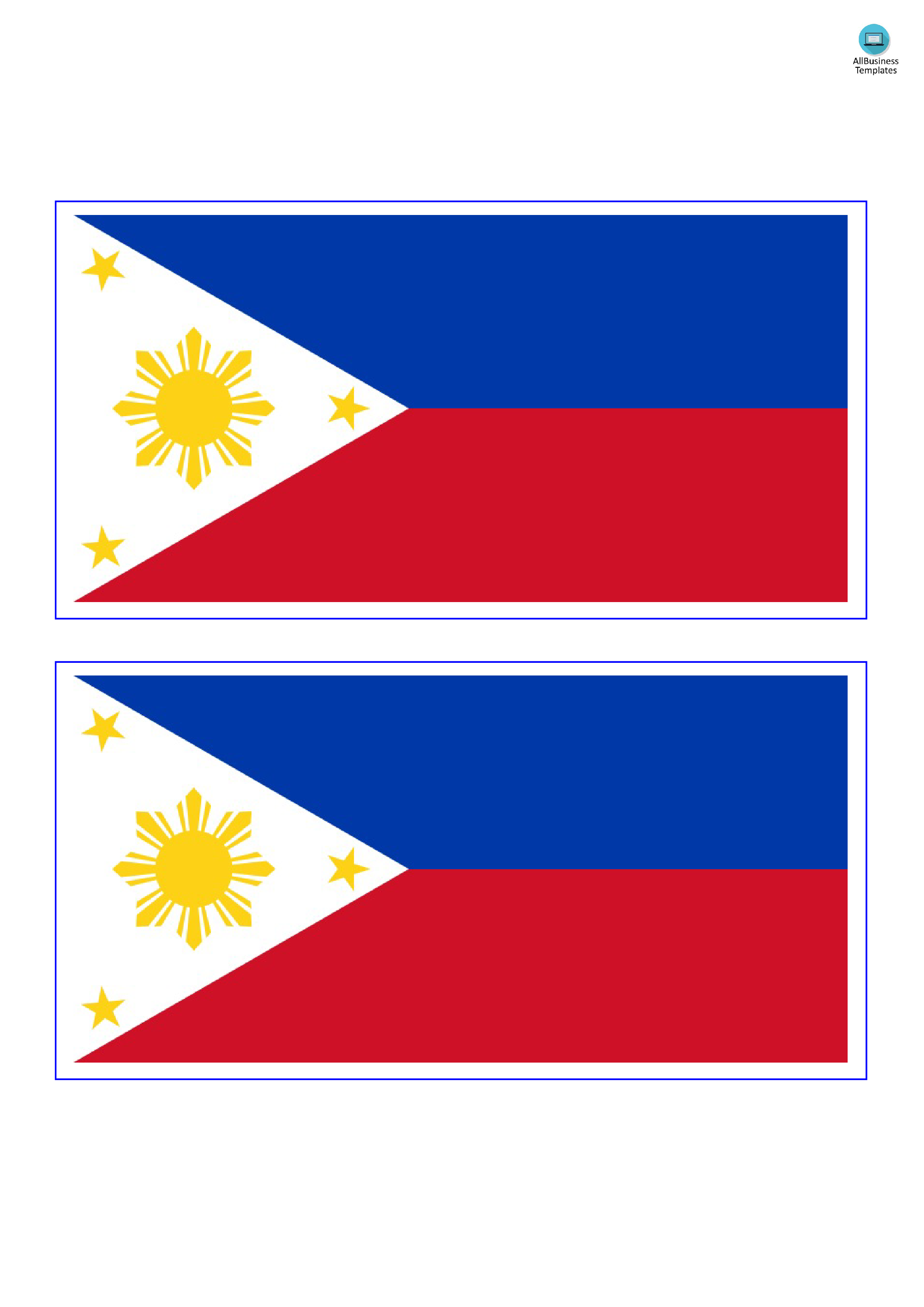 philippines flag Hauptschablonenbild