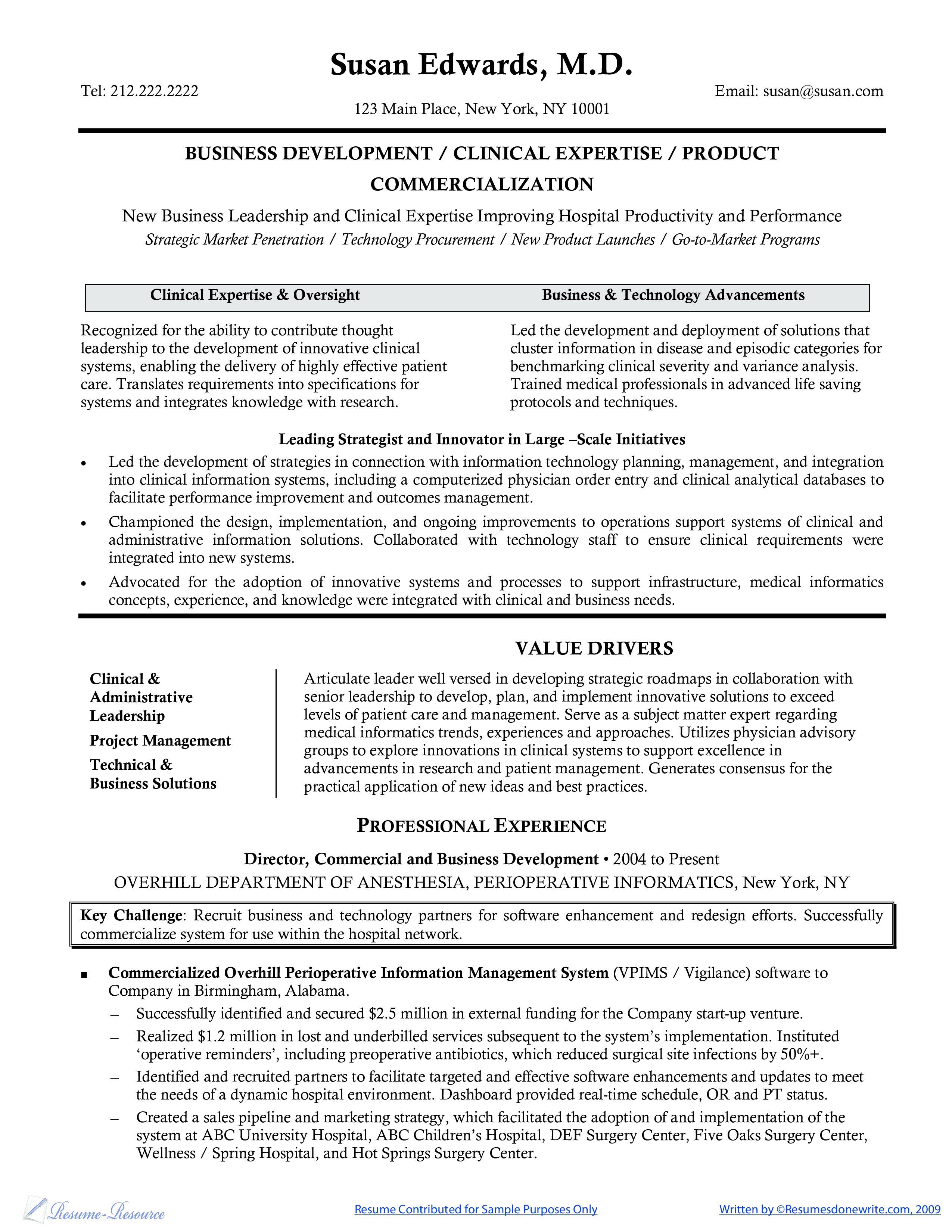 cv format for clinical research job