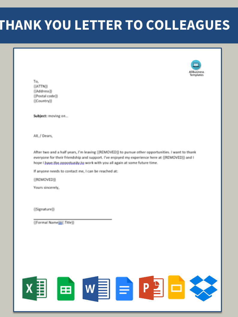 Emotional Farewell Email To Colleagues | Templates at  