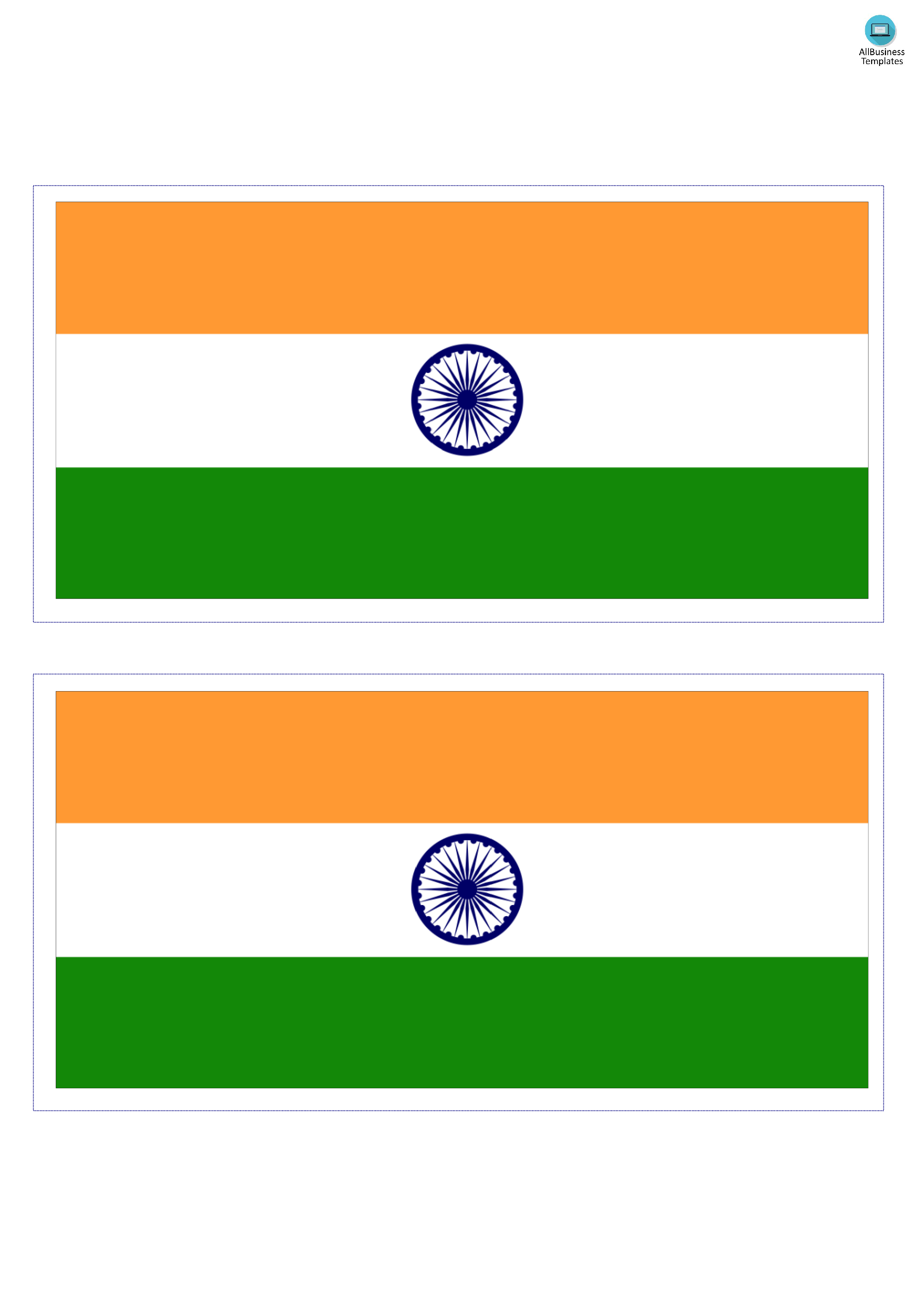 india flag Hauptschablonenbild