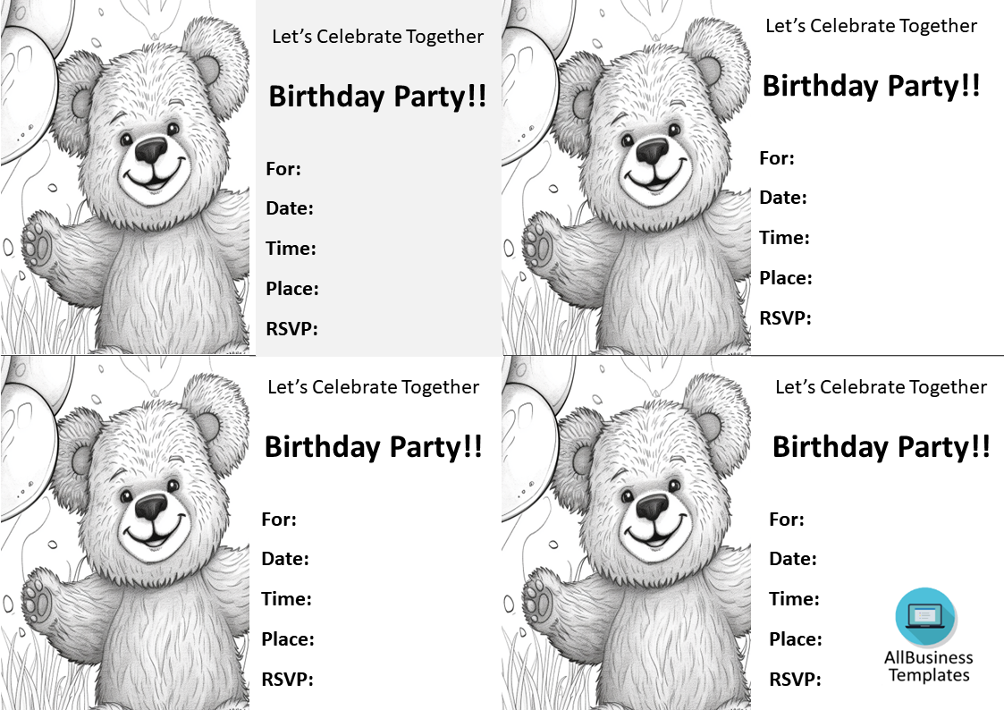 birthday invitations modèles