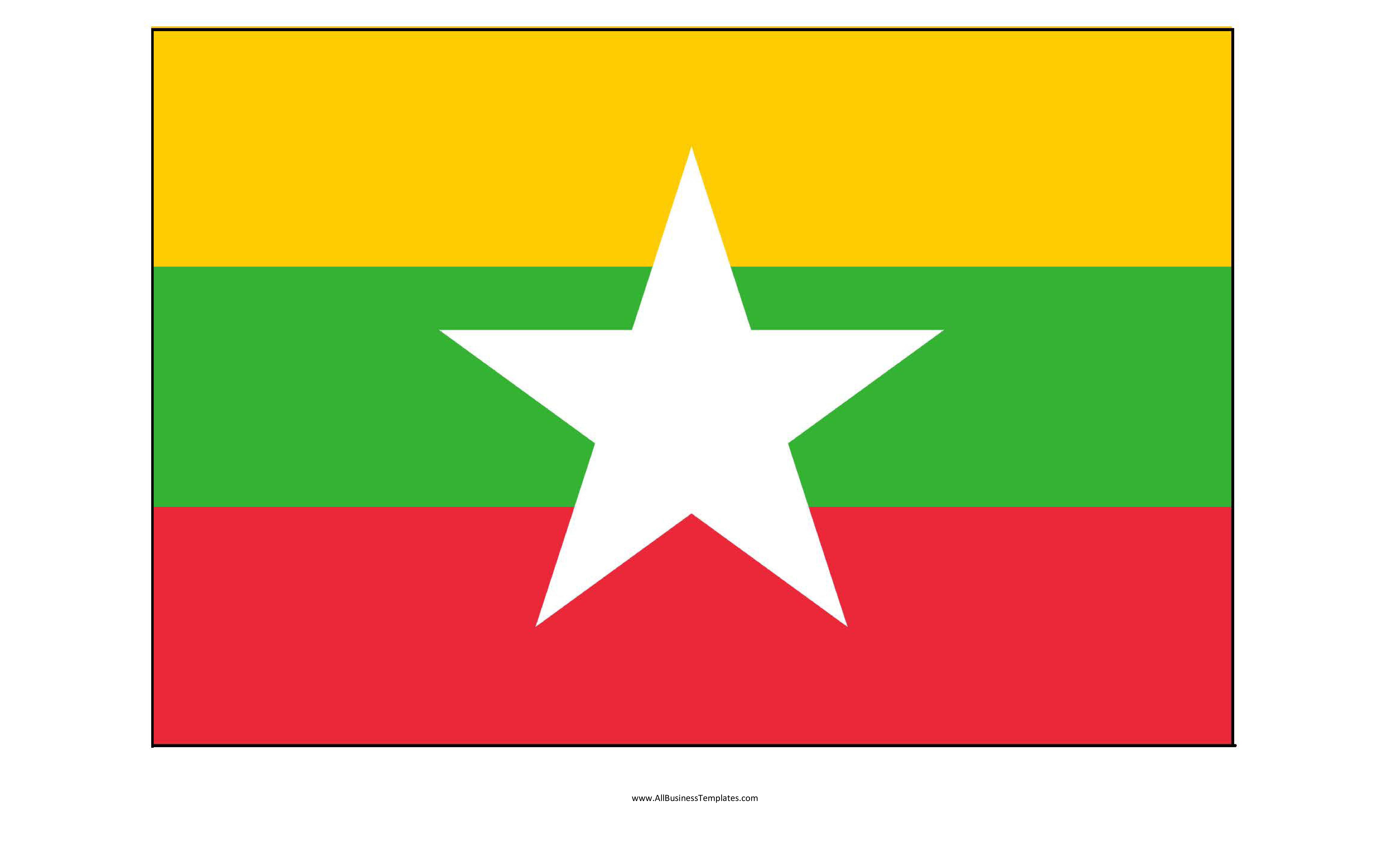 Myanmar printable flag main image